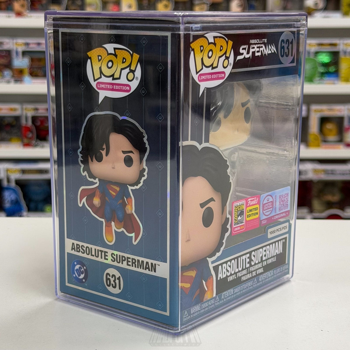 Funko Pop DC Super Heroes Absolute Superman 631 LE 1000 SDCC 2026 CON STICKER