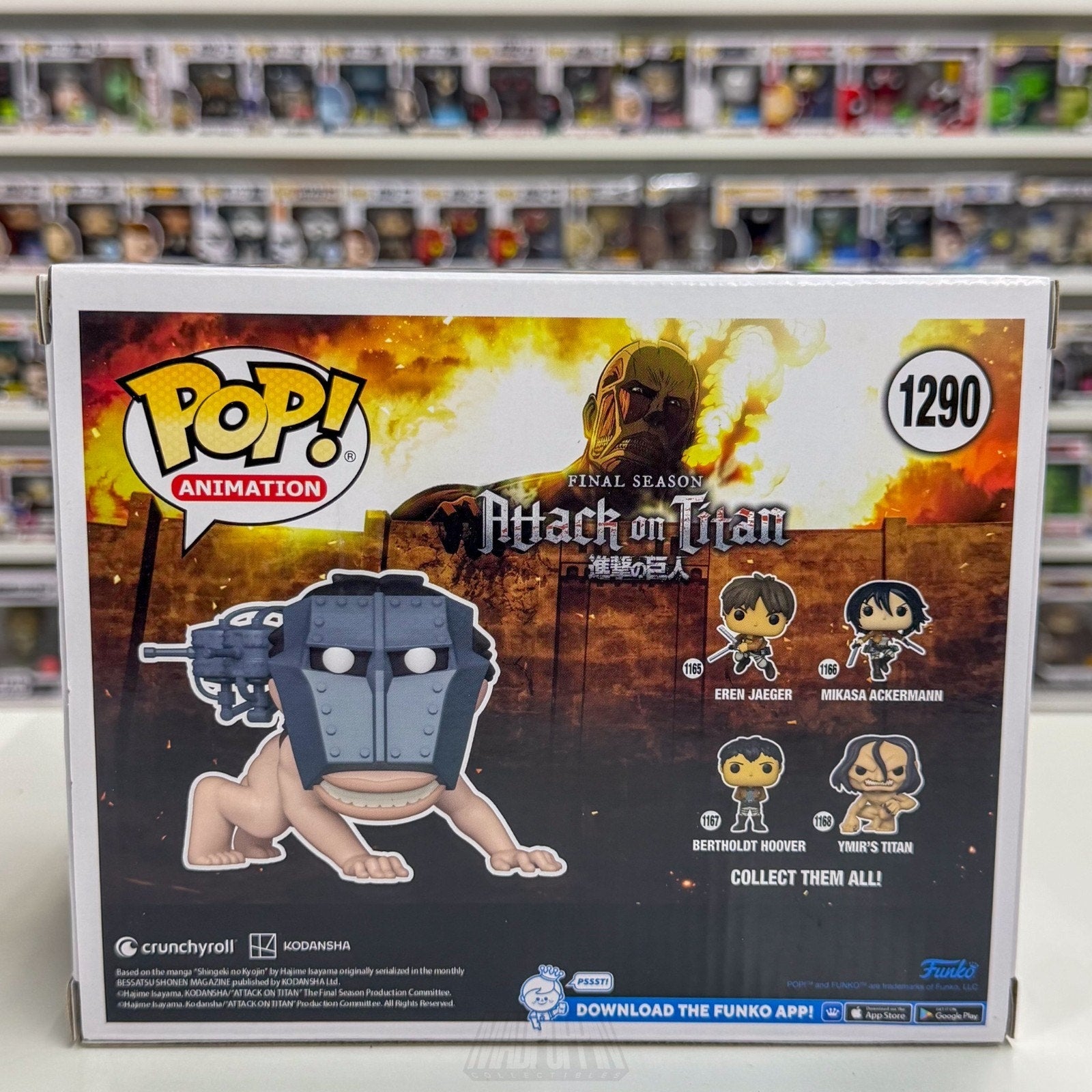 Funko Pop Anime Attack on Titan Cart Titan Specialty Series 1290 6" Vinyl Figure