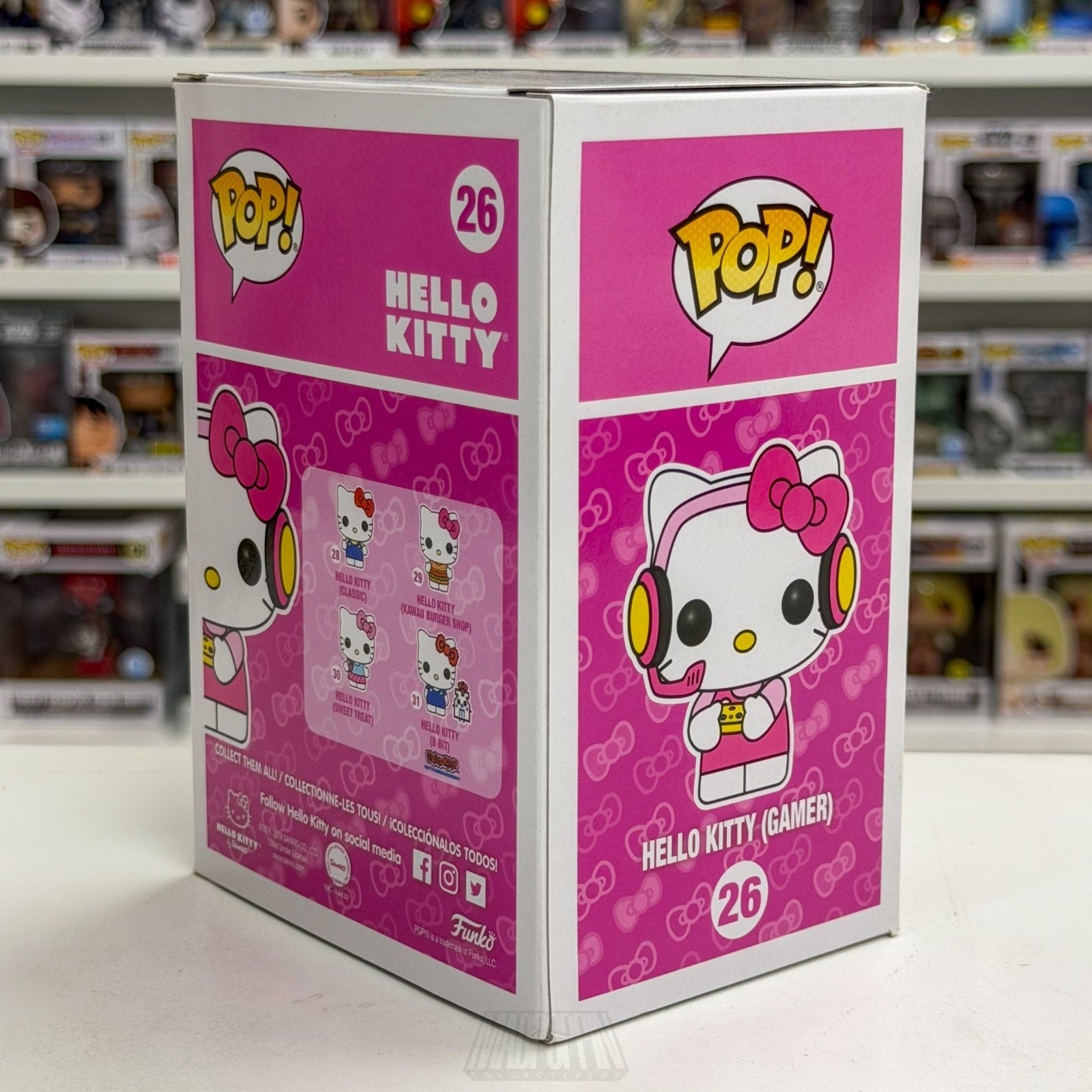 Funko Pop Sanrio Hello Kitty Gamer GameStop 26 Kawaii Cute Cat Toy Vinyl Figure