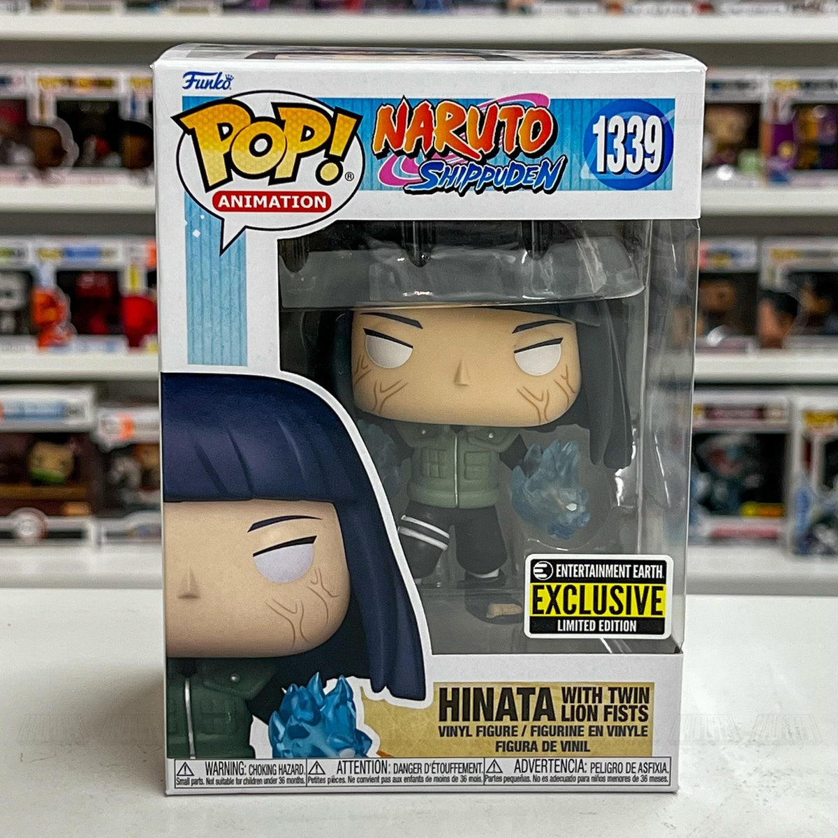 Funko Pop Anime Naruto Hinata Twin Lion Fists Entertainment Earth 1339 Figure