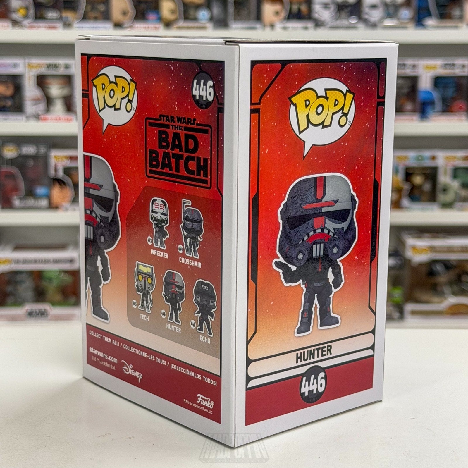 Funko Pop Star Wars Bad Batch Hunter 446 Clone Commando Trooper Toy Vinyl Figure