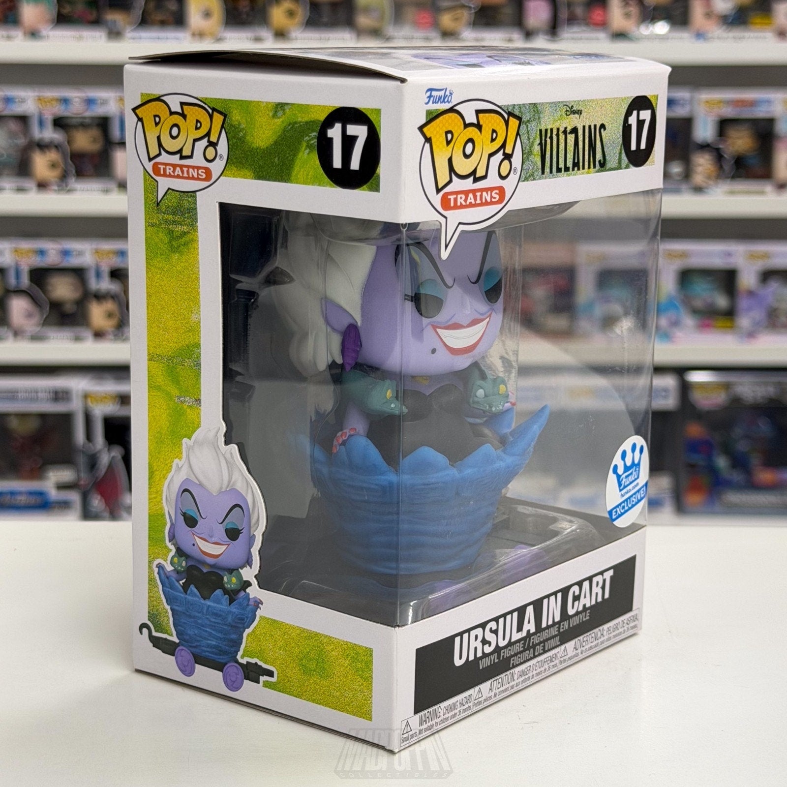 Funko Pop Trains Disney Villains Ursula in Cart 17 Little Mermaid Vinyl Figure