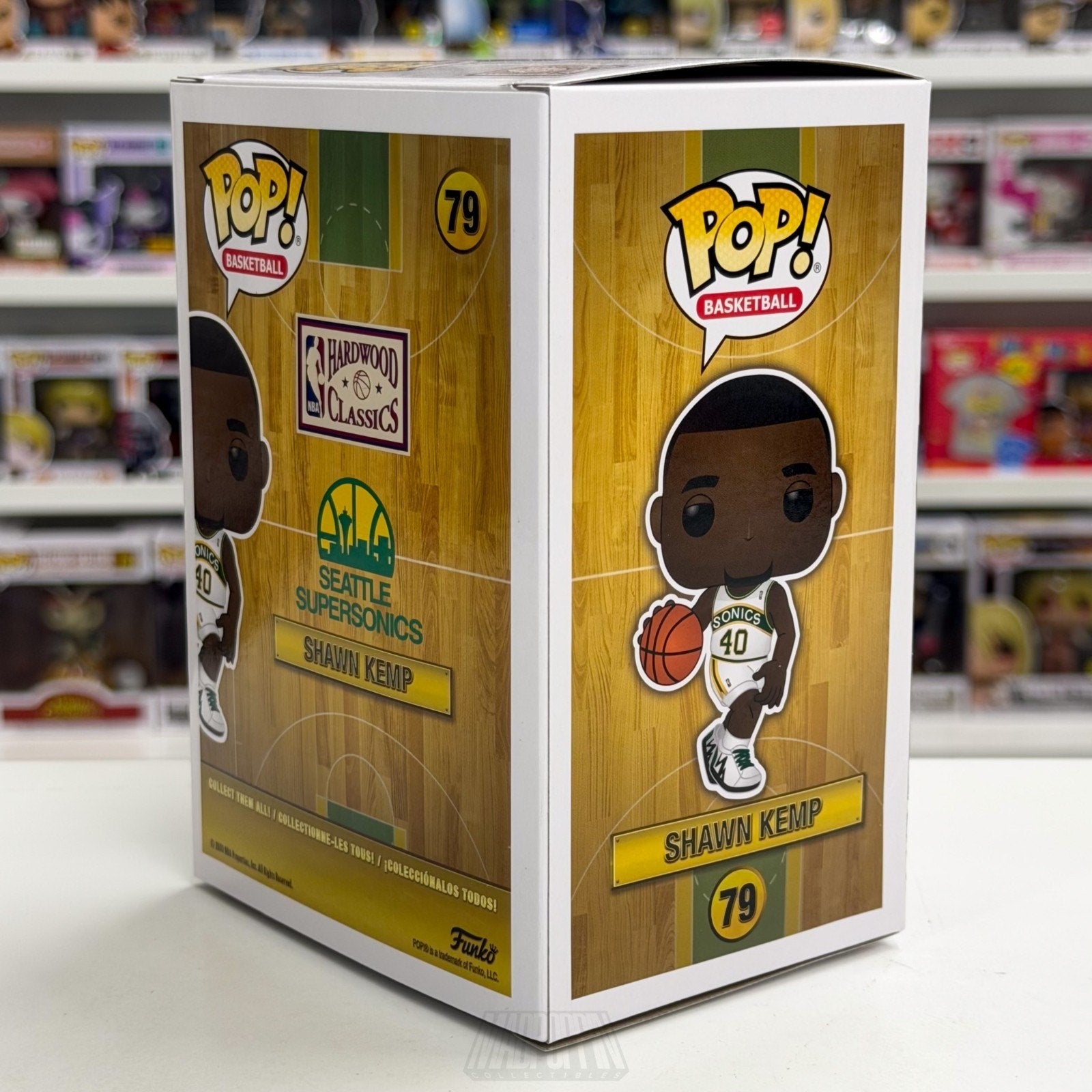 Funko Pop NBA Basketball HWC Seattle Supersonics Shawn Kemp 79 Dunk Vinyl Figure