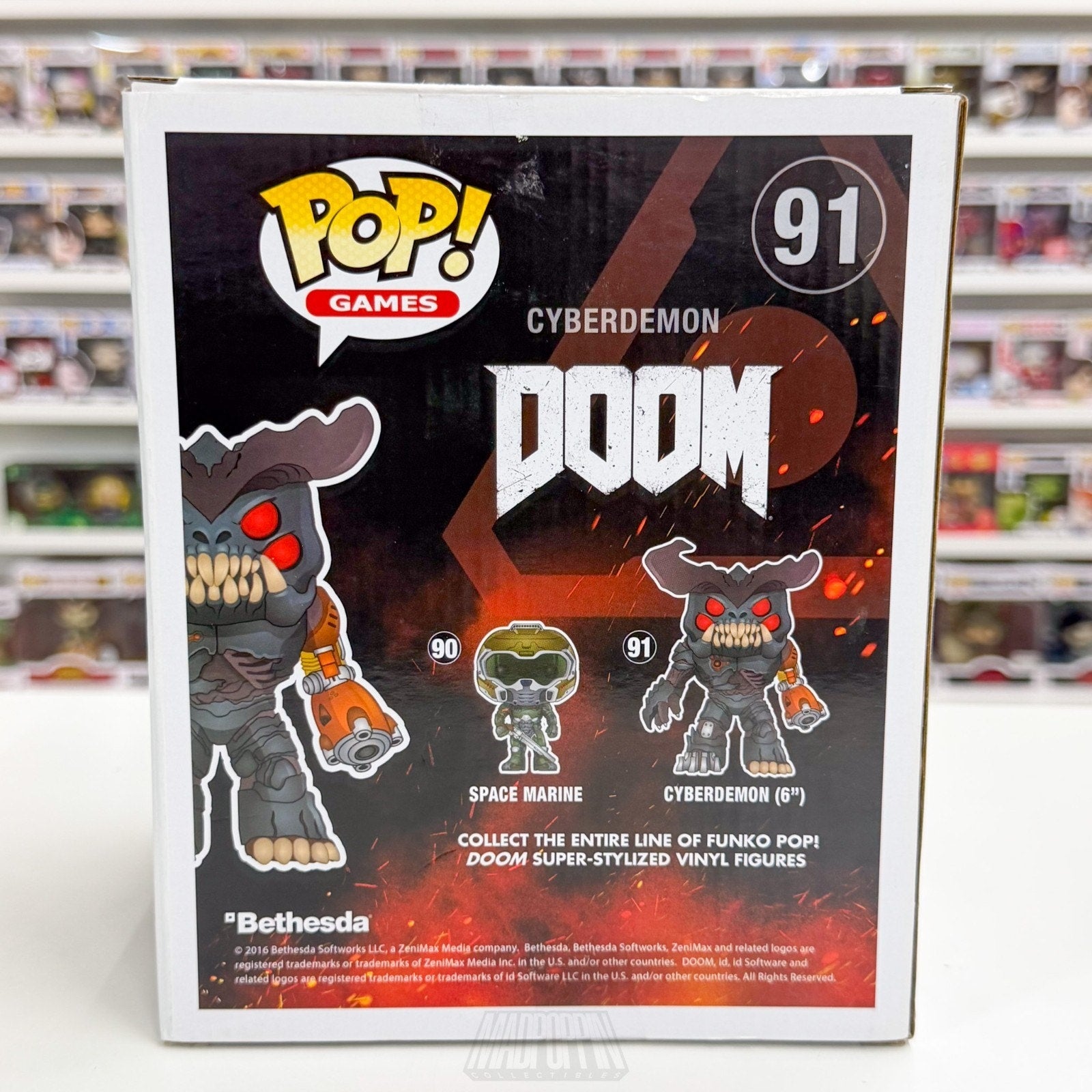 Funko Pop Games Doom Cyberdemon 91 Space Monster Final Boss Toy Vinyl 6" Figure