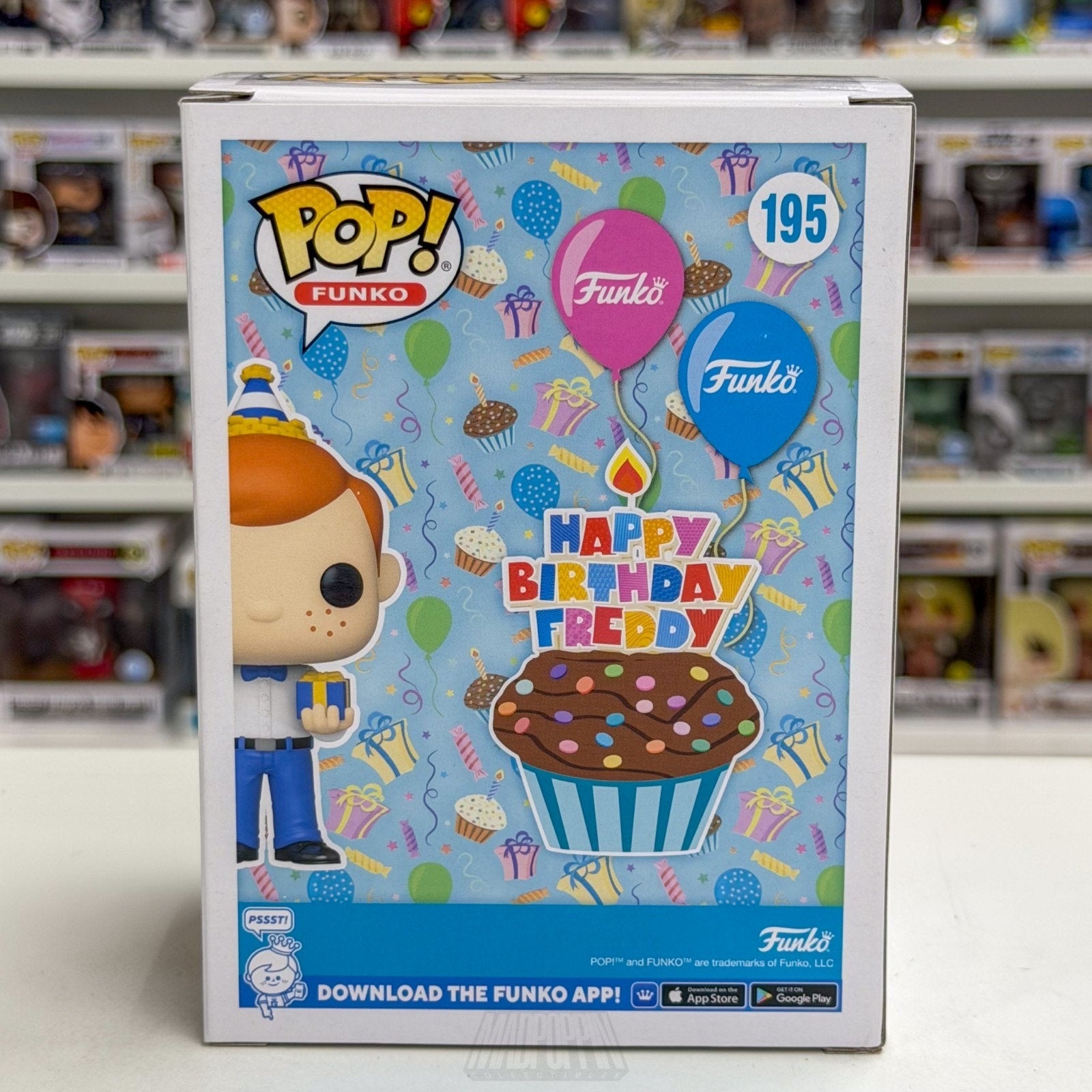 Funko Pop Birthday Freddy w/Balloon & Gift Exclusive 195 Mascot Toy Vinyl Figure