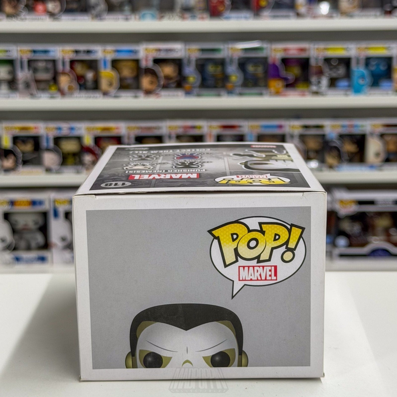 Funko Pop Marvel Punisher Nemesis 118 Frank Castle Vigilante Skull Vinyl Figure