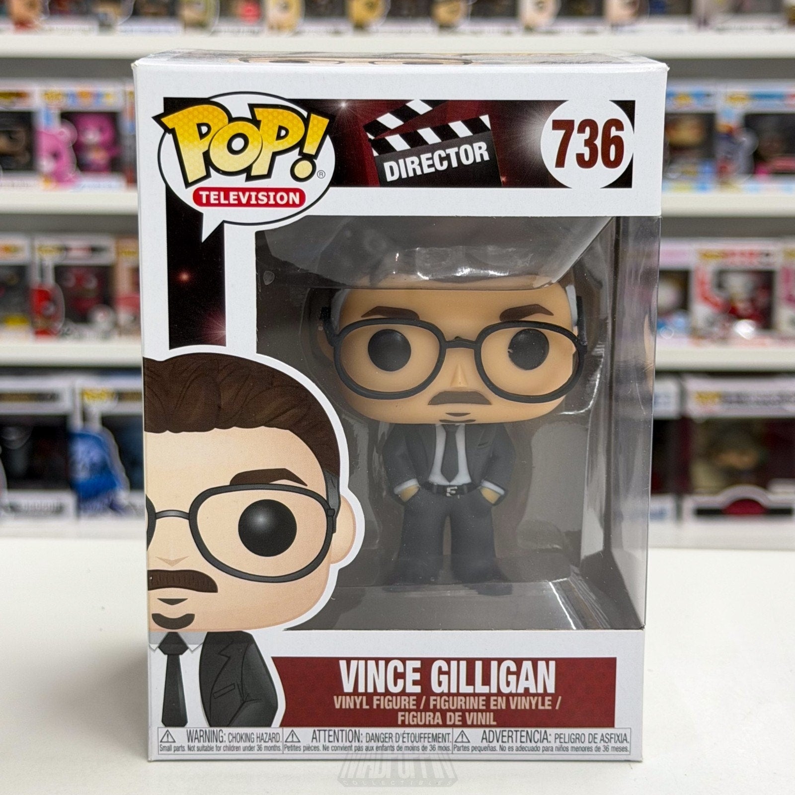 Funko Pop TV Director Vince Gilligan 736 Breaking Bad Screenwriter Vinyl Figure