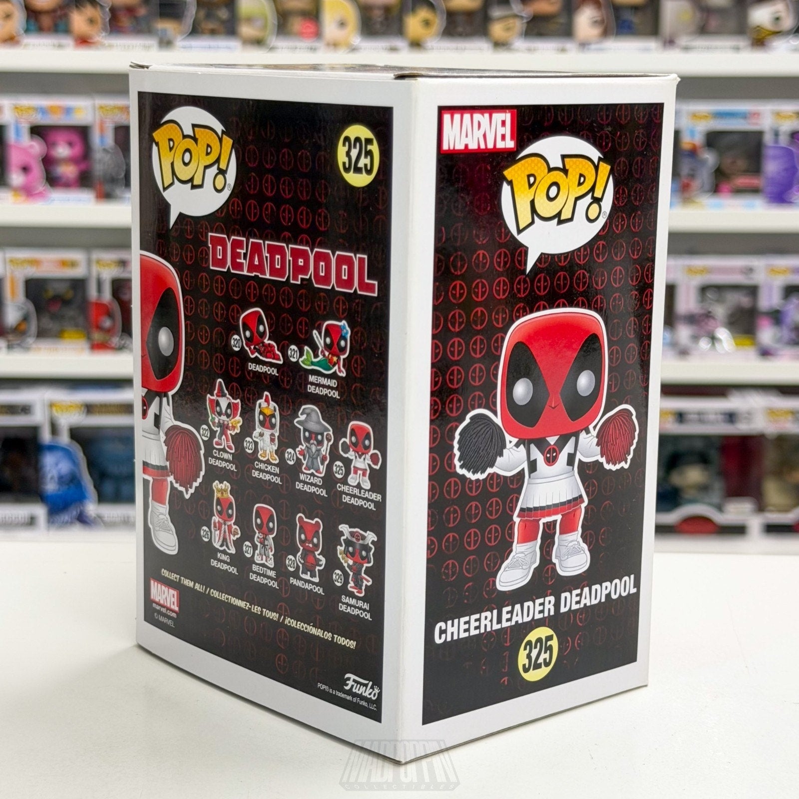 Funko Pop Marvel Cheerleader Deadpool BoxLunch 325 Mercenary Toy Vinyl Figure
