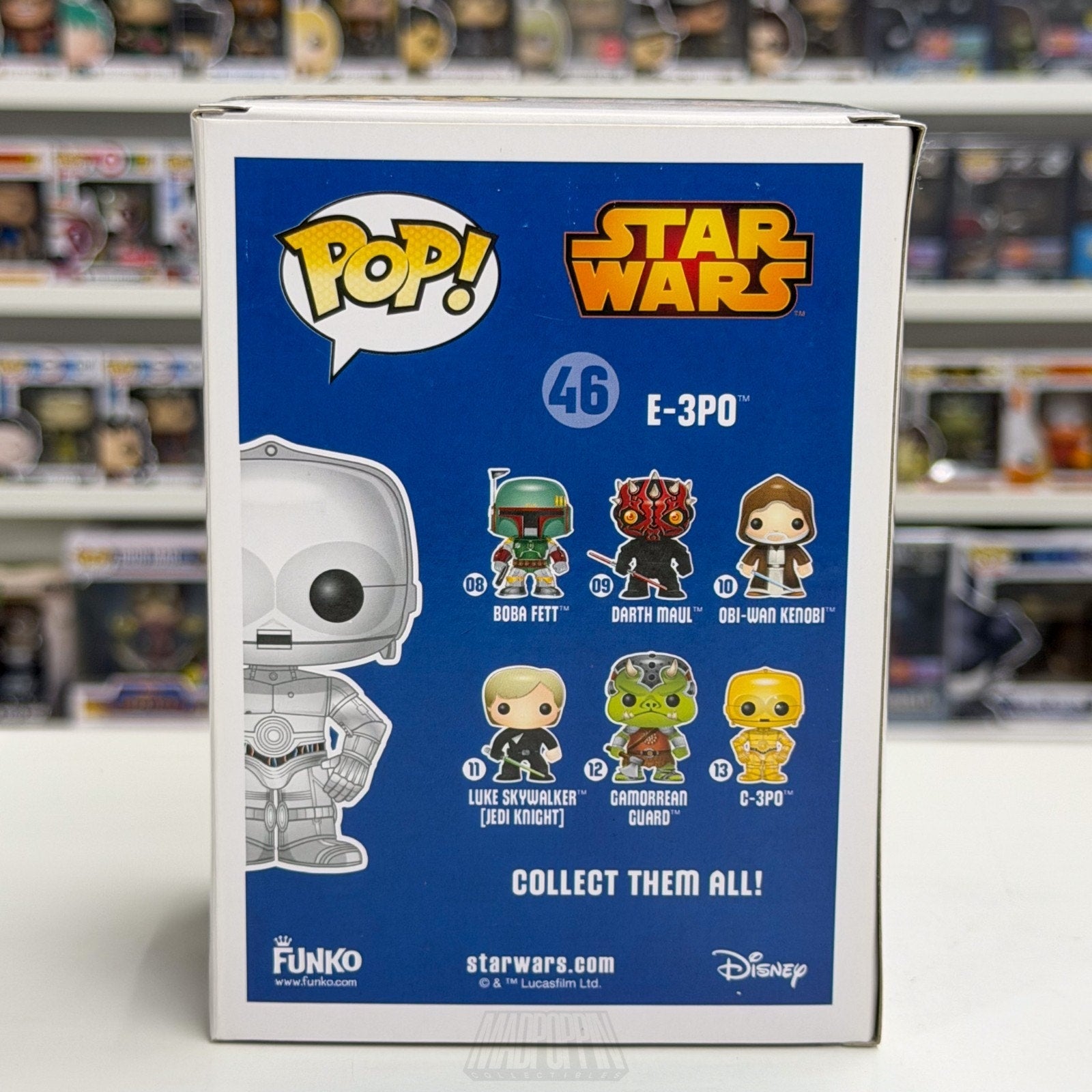 Funko Pop Star Wars E-3PO Chrome Celebration Exclusive Blue Box 46 Vinyl Figure