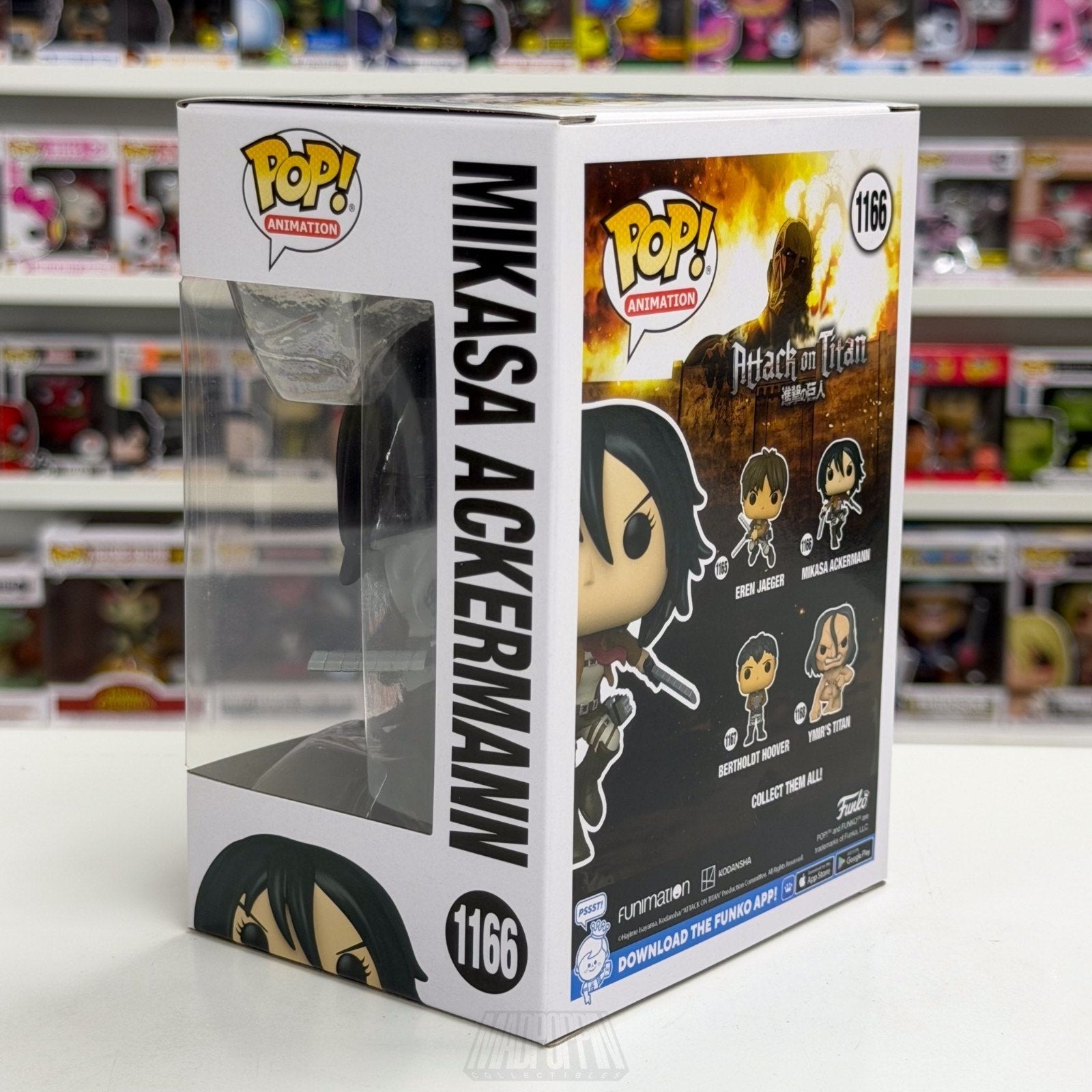 Funko Pop Anime Attack on Titan Mikasa Ackermann Action Pose 1166 Vinyl Figure