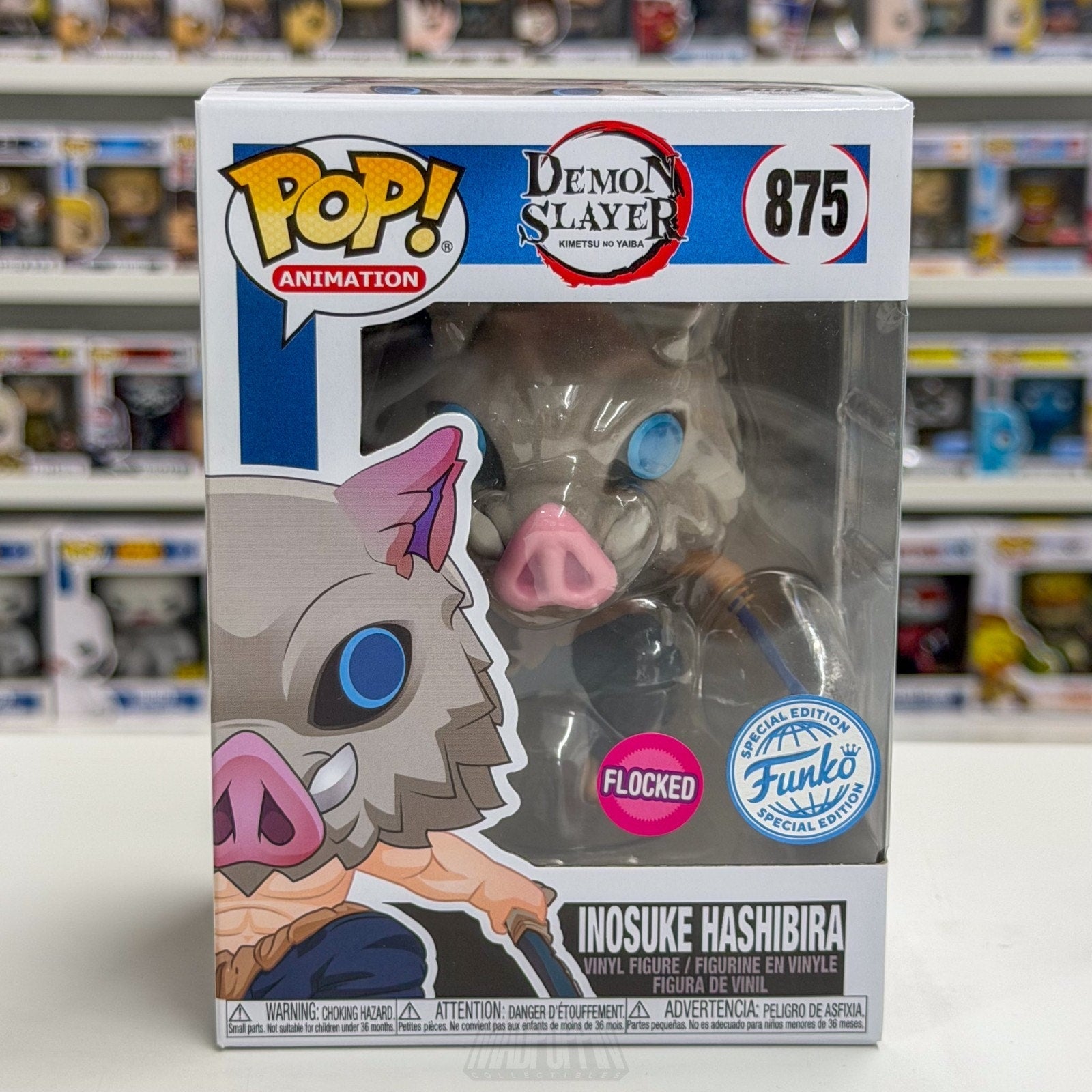 Funko Pop Anime Demon Slayer Inosuke Hashibira Flocked Special Edition 875 Vinyl