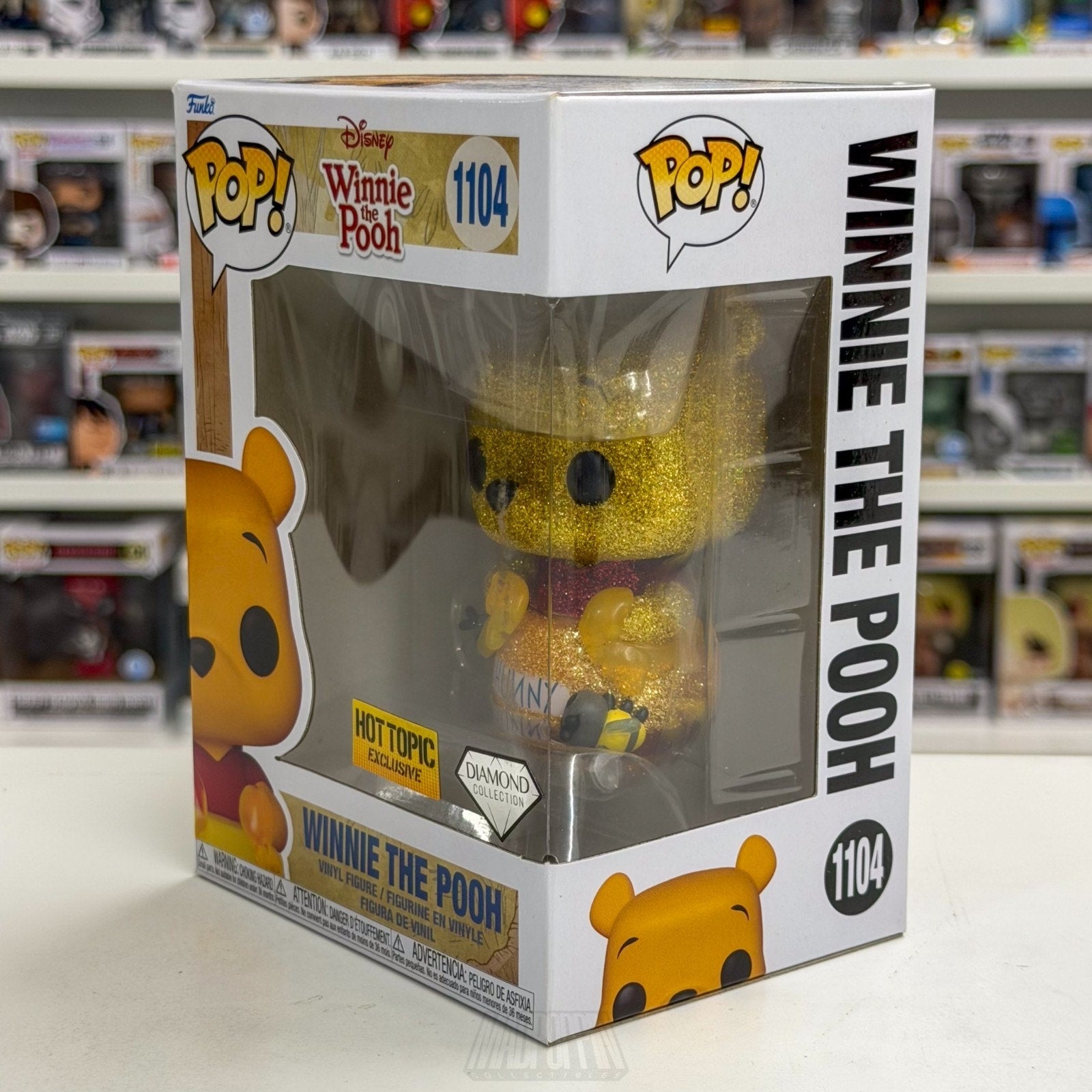 Funko Pop Disney Winnie the Pooh Hunny Diamond Hot Topic 1104 Bear Vinyl Figure