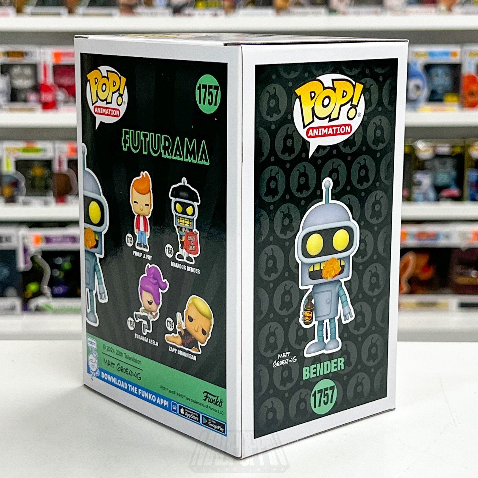 Funko Pop Animation Futurama Bender Specialty Series Chase Glow 1757 Figure Toy