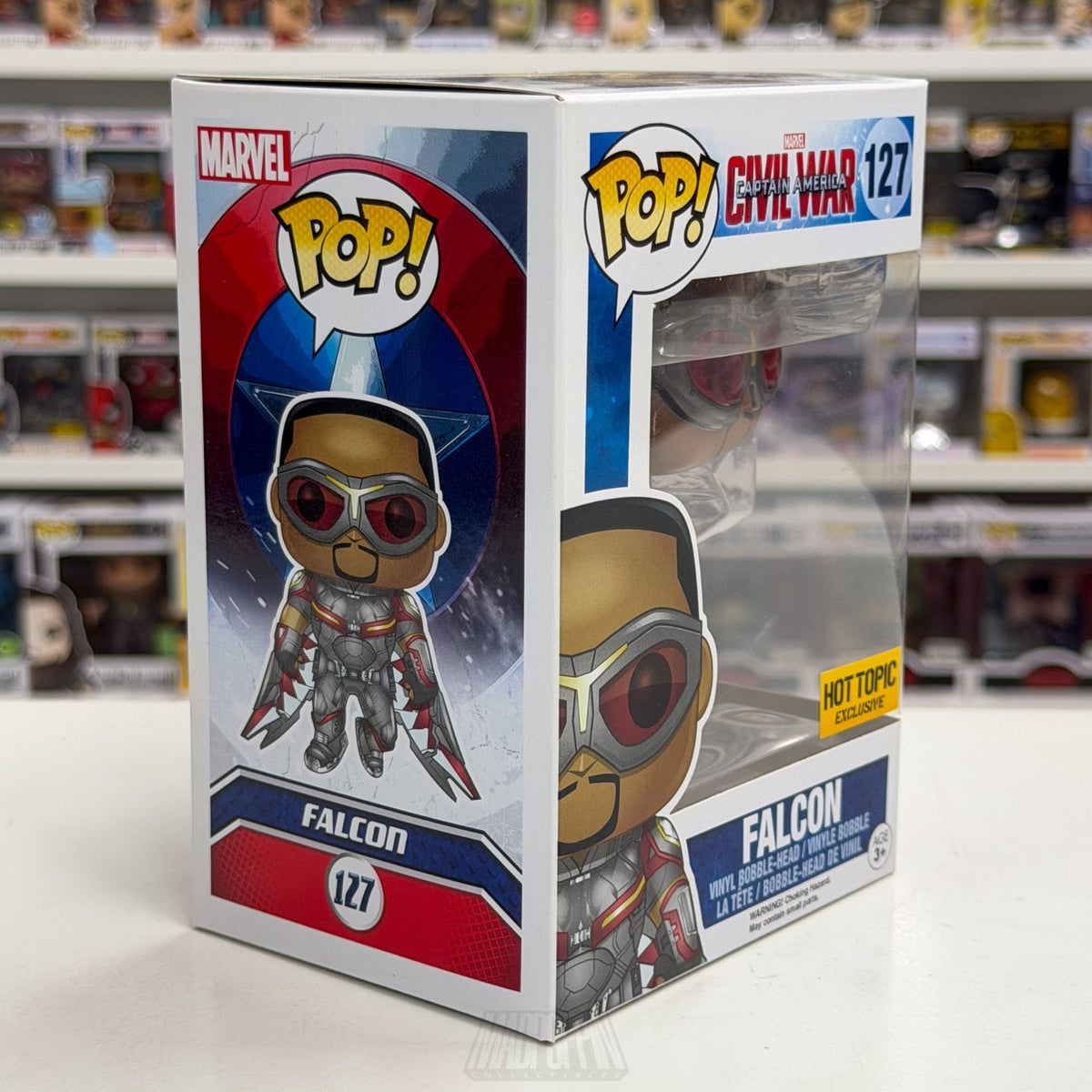 Funko Pop Marvel Captain America Civil War Falcon Hot Topic 127 Vinyl Figure