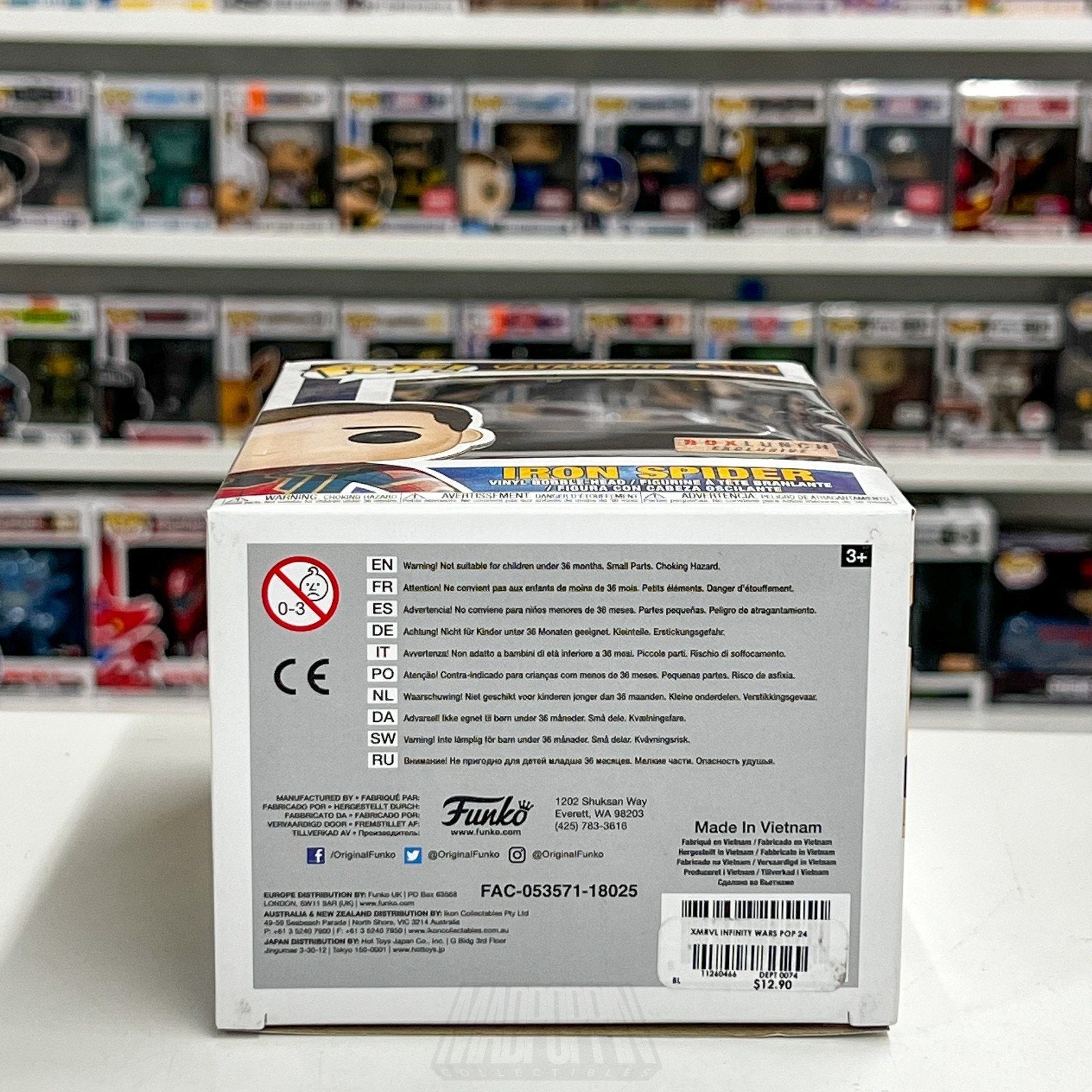 Funko Pop Marvel Avengers Infinity War Iron Spider Unmasked BoxLunch 305 Figure