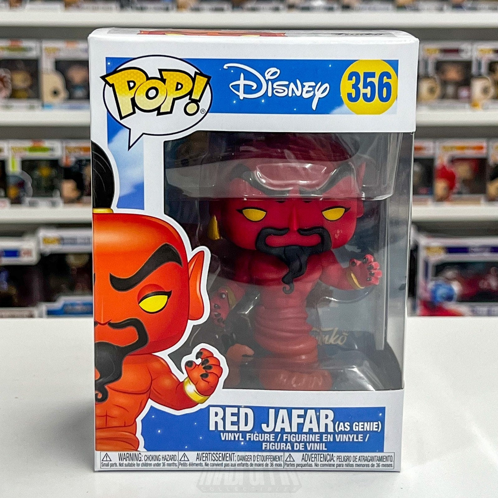 Funko Pop Disney Aladdin Red Jafar as Genie 356 Sultan Villian Toy Vinyl Figure