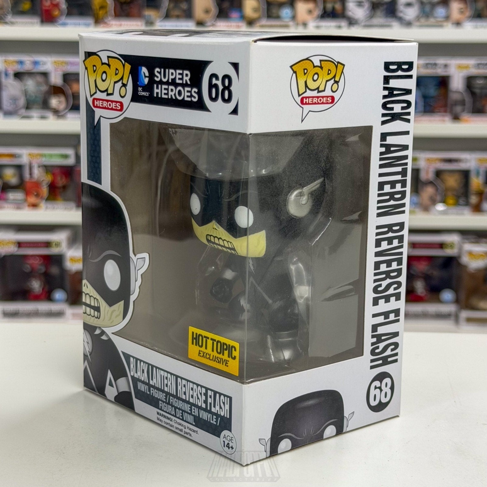 Funko Pop DC Super Heroes Black Lantern Reverse Flash Hot Topic 68 Vinyl Figure