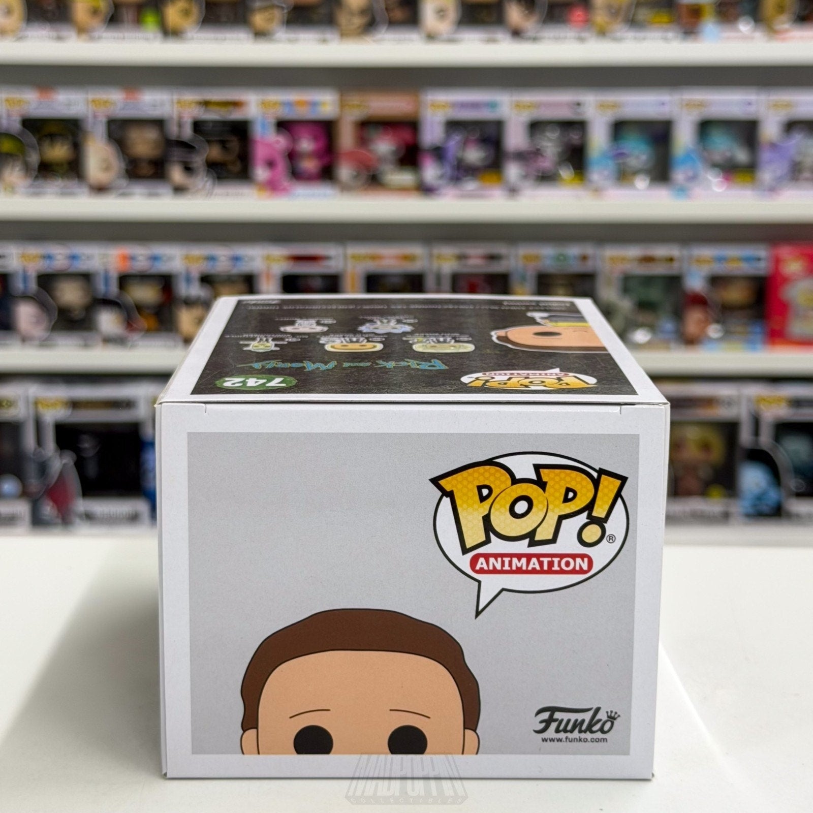 Funko Pop Animation Rick & Morty w/Laptop GameStop 742 Sci-Fi Toy Vinyl Figure