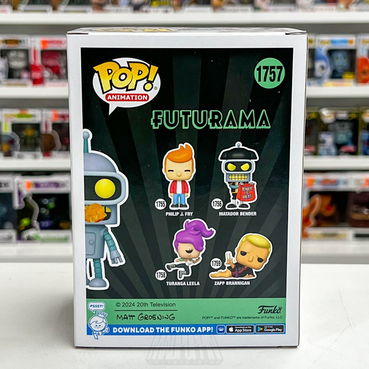 Funko Pop Animation Futurama Bender Specialty Series Chase Glow 1757 Figure Toy