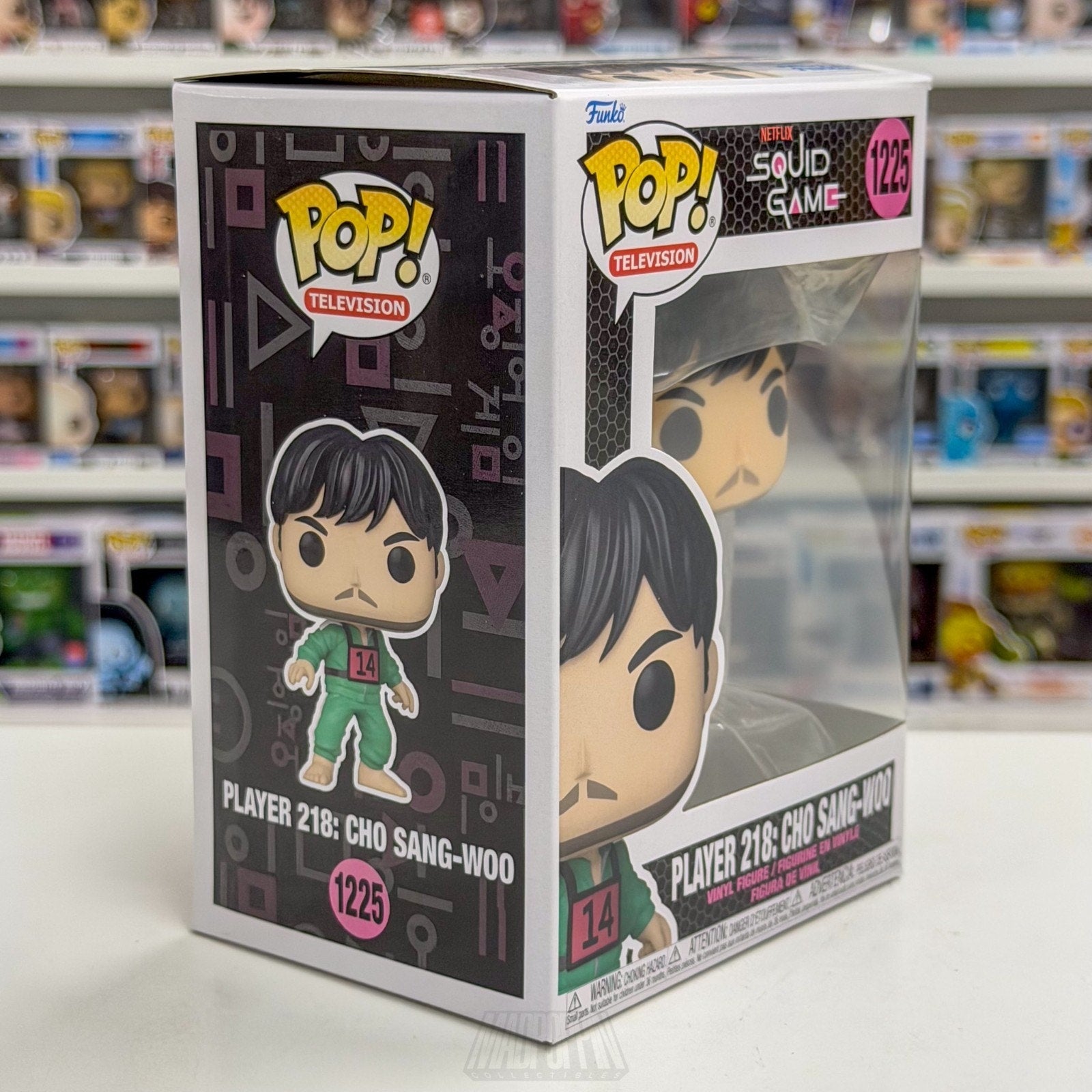Funko Pop TV Netflix Squid Game Player 218 Cho Sang-Woo 1225 Korean Vinyl Figure
