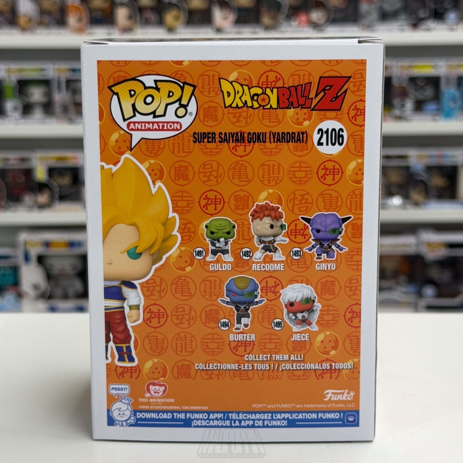 Funko Pop Anime DBZ Super Saiyan Goku Yardrat Toy Temple Glow Chase 2106 Figure