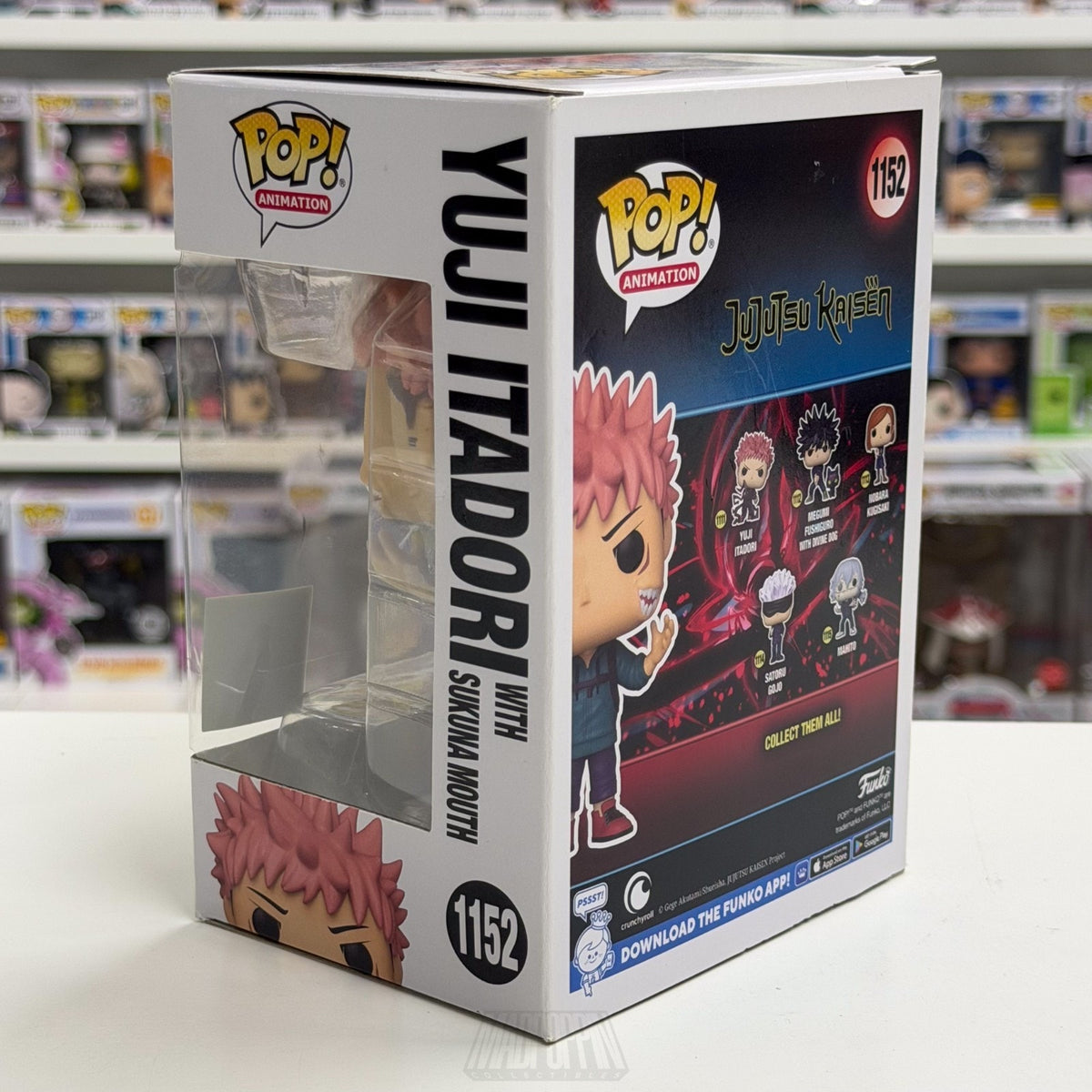Funko Pop Anime Jujutsu Kaisen Yuji Itadori w/Sukuna Mouth Hot Topic 1152 Figure