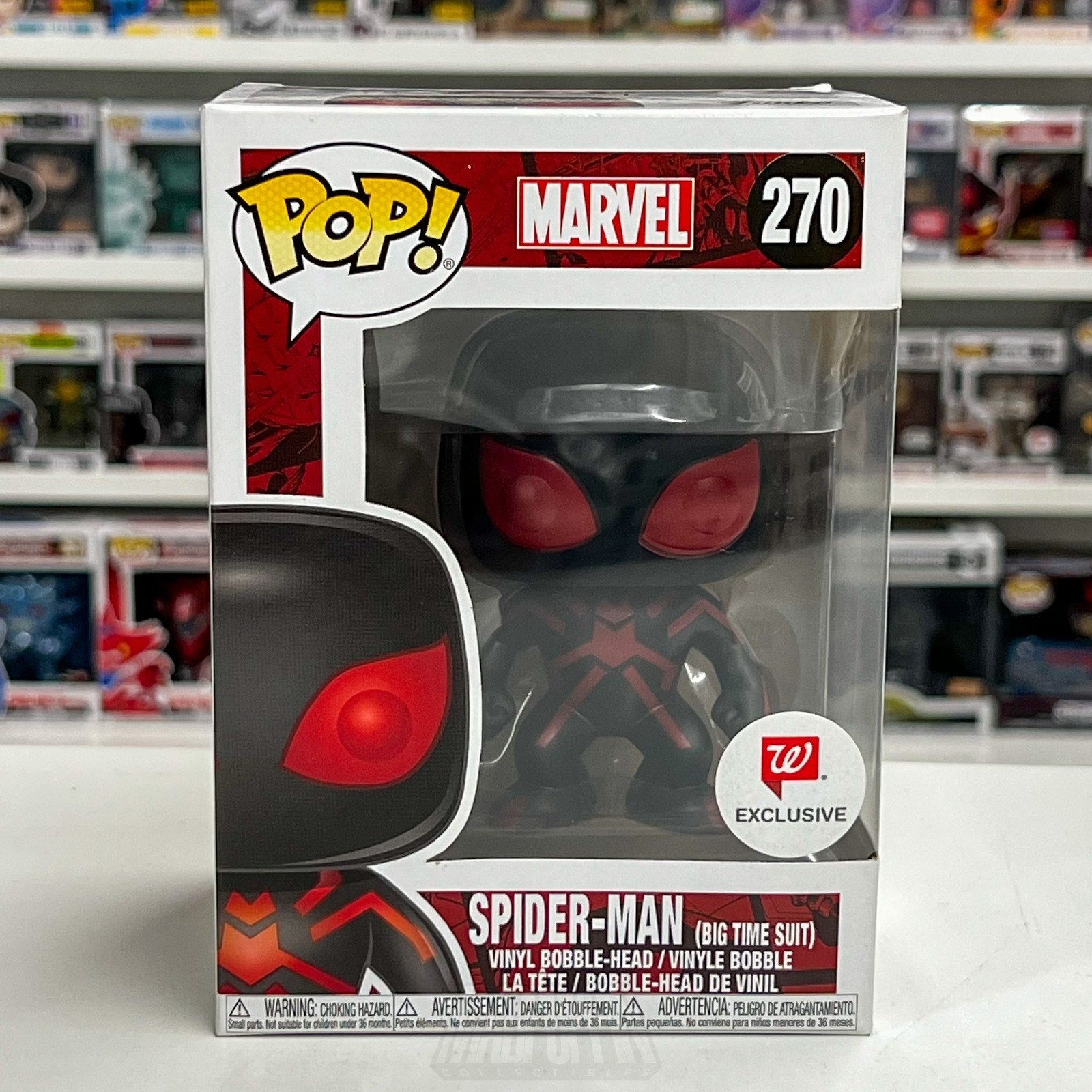 Funko Pop Marvel Spider-Man Big-Time Suit Walgreens 270 Peter Parker Toy Figure