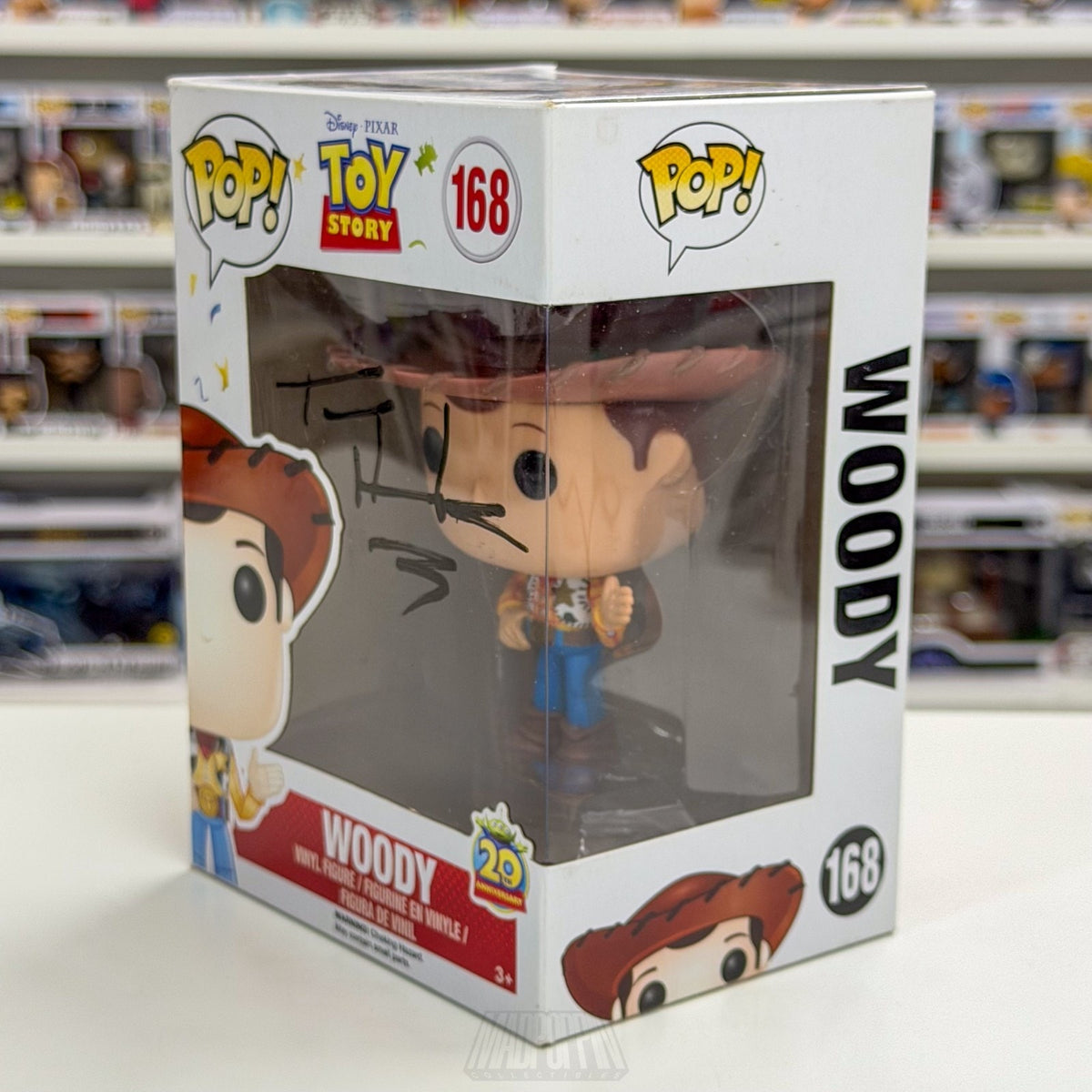 Funko Pop Disney Pixar Woody 20th Signed Auto Tom Hanks Beckett 168 Vinyl Figure