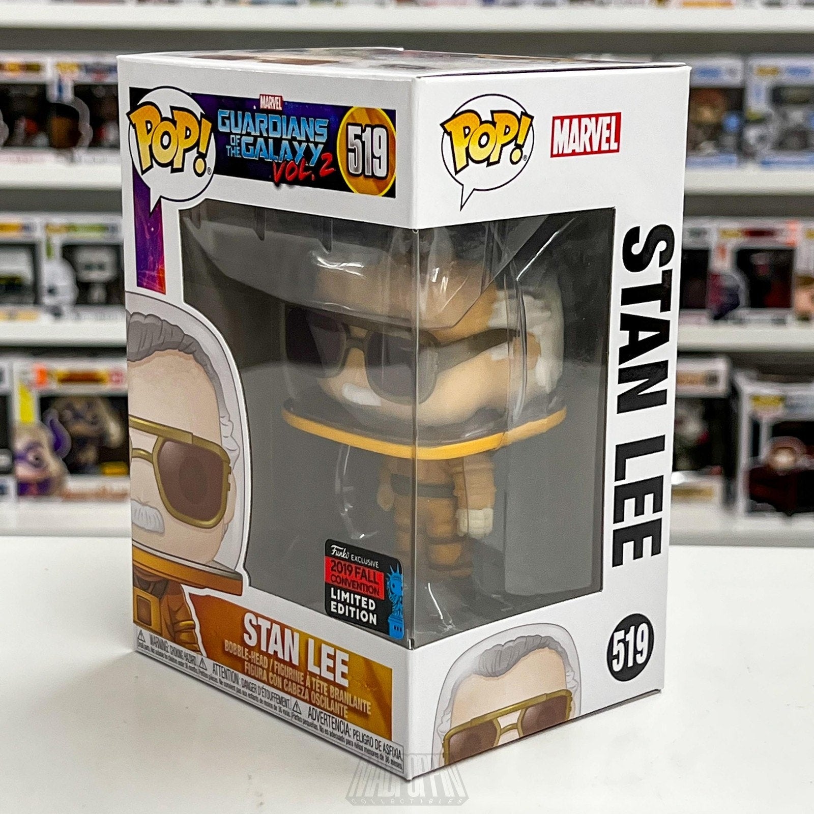 Funko Pop Marvel Guardians of the Galaxy Vol 2 Stan Lee NYCC 519 Vinyl Figure