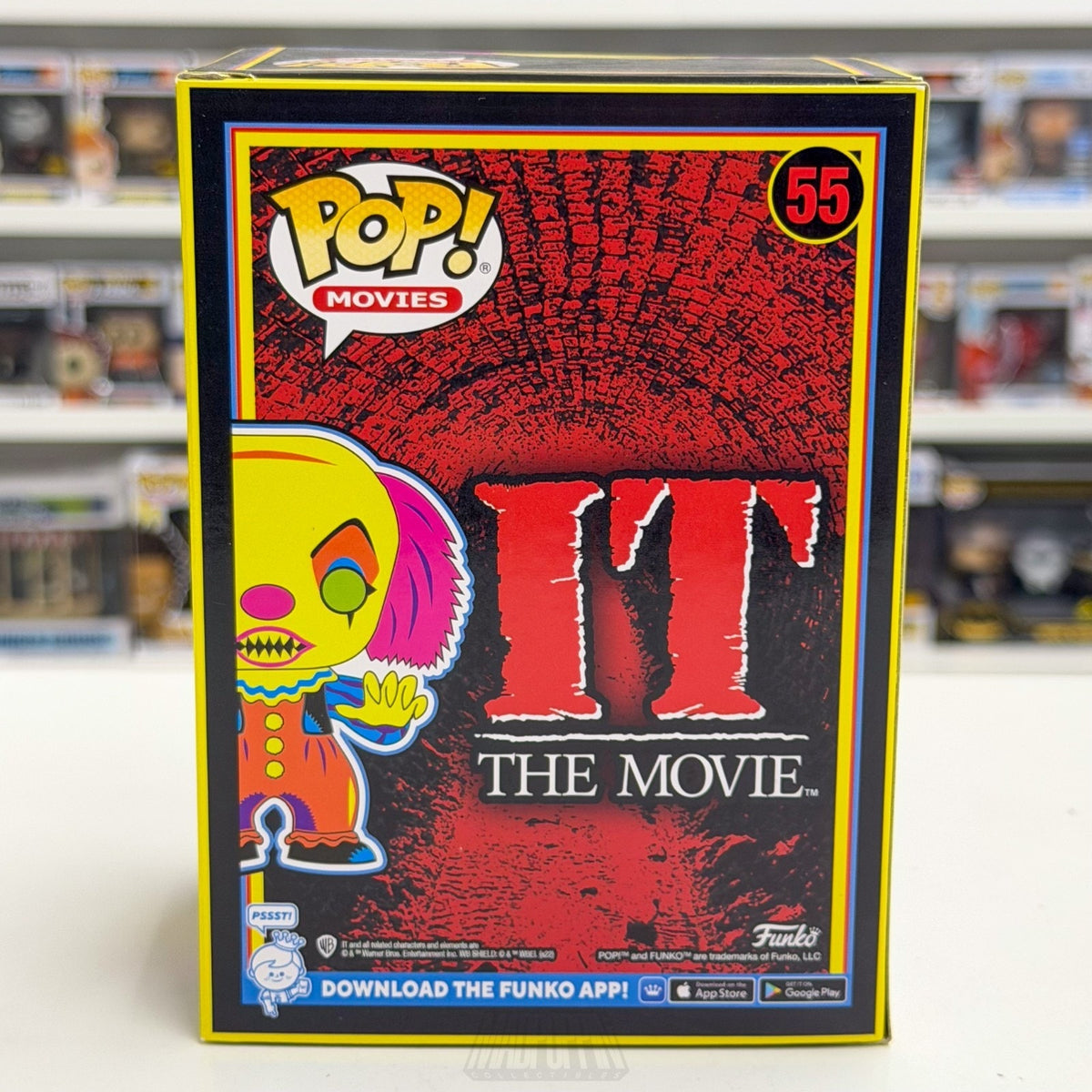 Funko Pop Movies It Pennywise Blacklight Entertainment Earth 55 Toy Vinyl Figure