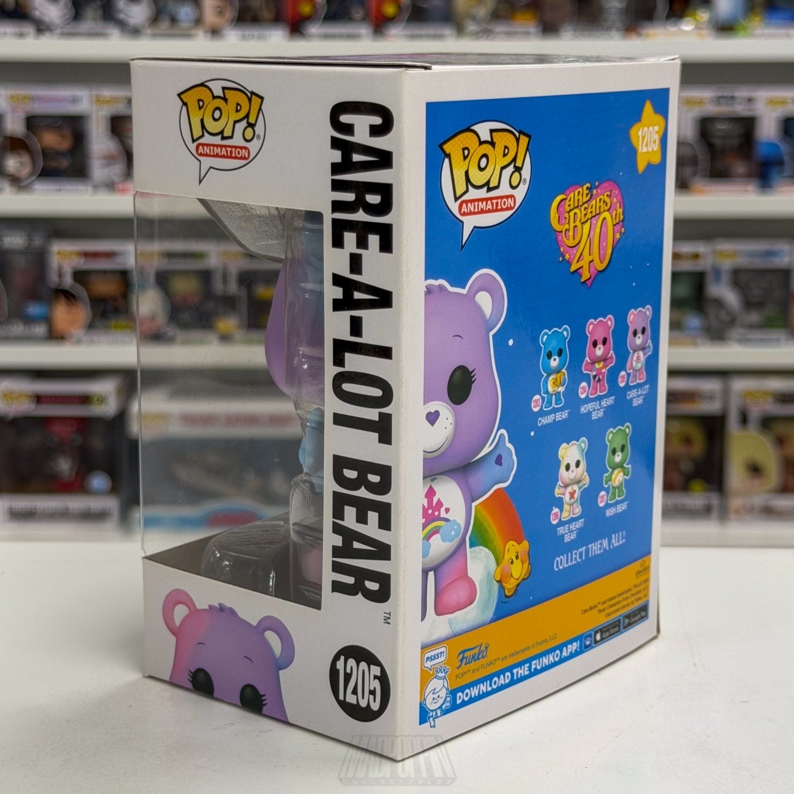 Funko Pop Animation Care Bears Care-A-Lot Bear 1205 Cartoon 80s Toy Vinyl Figure