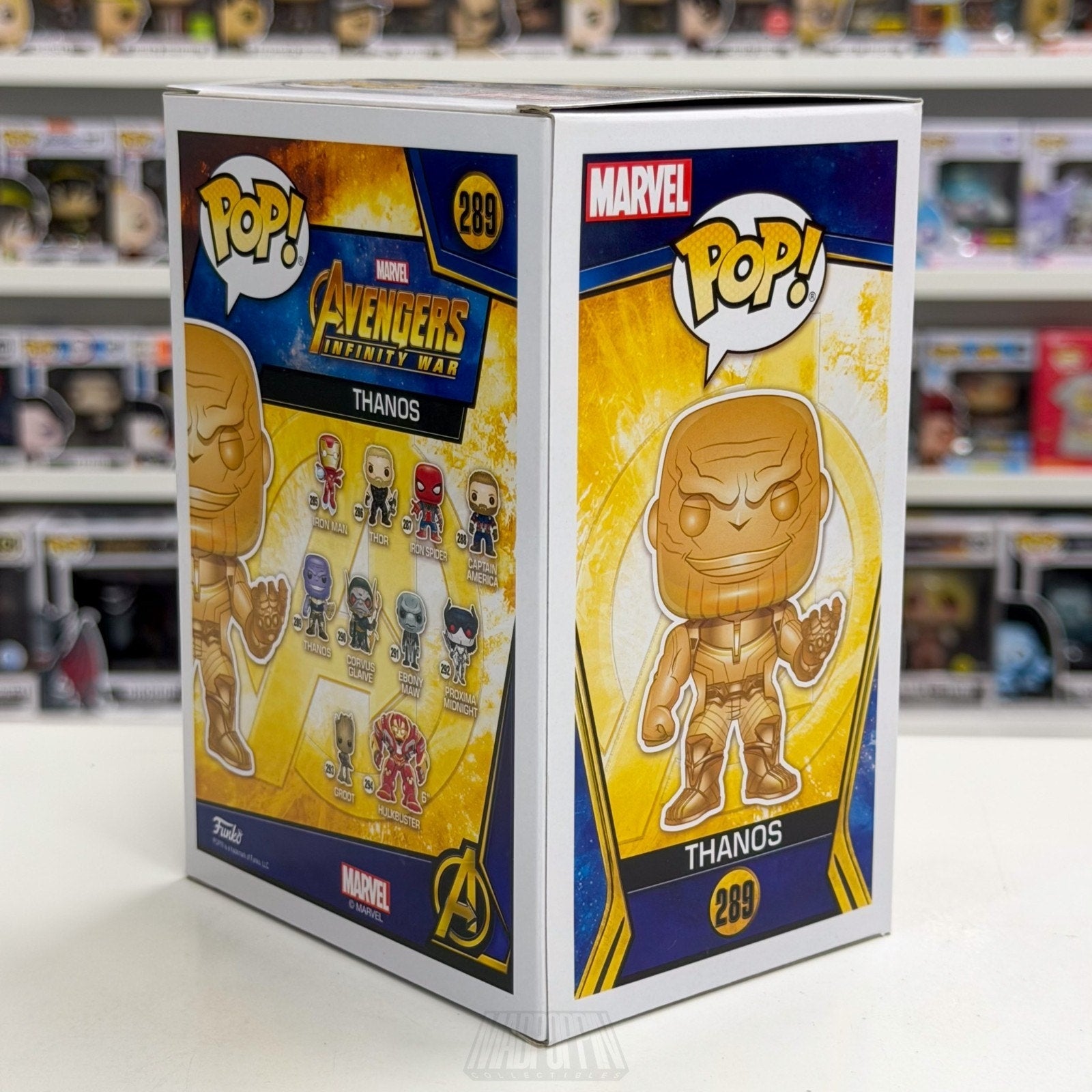 Funko Pop Marvel Avengers Infinity War Thanos Walmart Orange Chrome 289 Figure