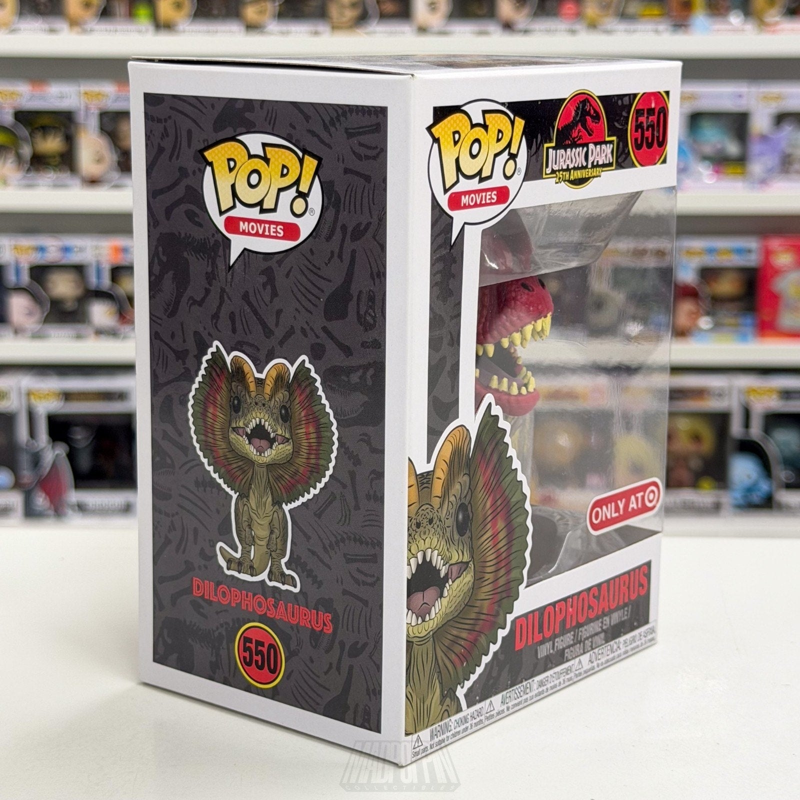 Funko Pop Movies Jurassic Park Dilophosaurus Red Target 550 Dino Vinyl Figure