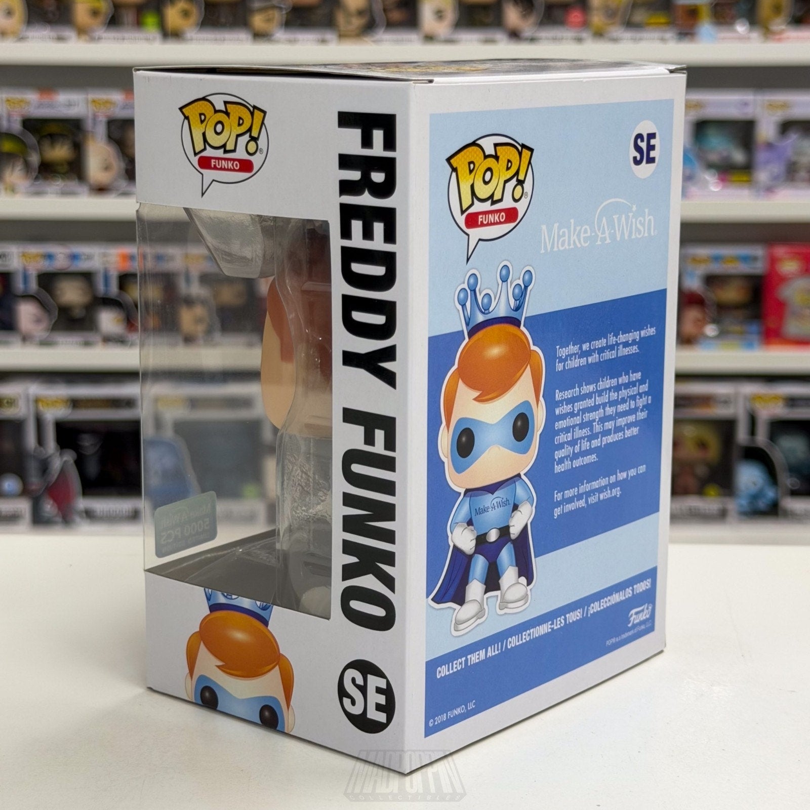 Funko Pop Make a Wish Freddy Funko Superhero Metallic 5000 PCS SE Vinyl Figure