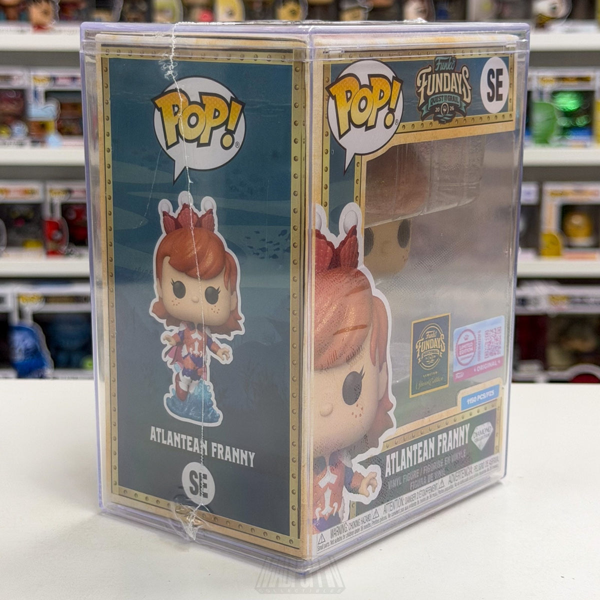 Funko Pop Fundays Atlantean Franny Diamond SE 1150 Grail SDCC 2026 CON STICKER
