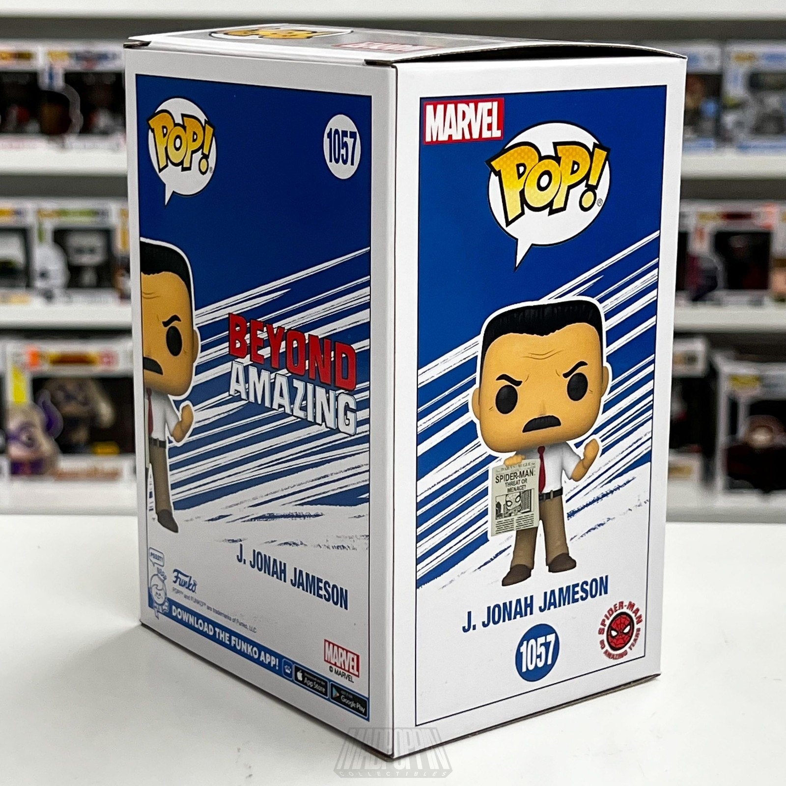 Funko Pop Marvel J Jonah Jameson Entertainment Earth 1057 Spider-Man Toy Figure