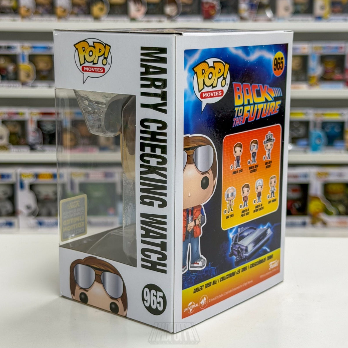 Funko Pop Movies Back to the Future Marty Checking Watch SDCC 965 Vinyl Figure