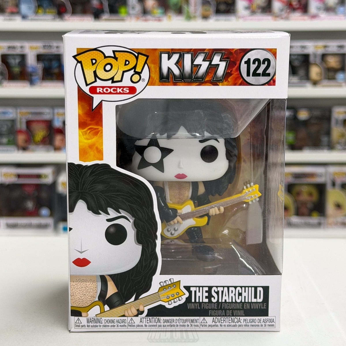 Funko Pop Rocks Kiss The Starchild 122 Music Band Heavy Metal Toy Vinyl Figure
