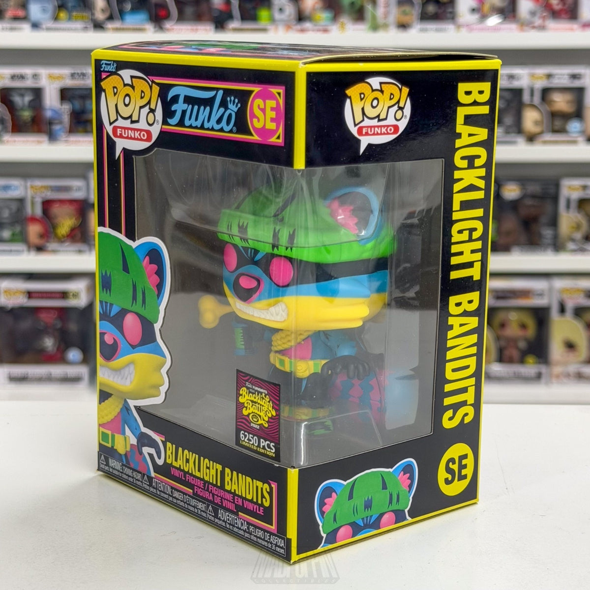 Funko Pop Fundays Blacklight Battle Bandits LE 6250 SE Raccoon Toy Vinyl Figure