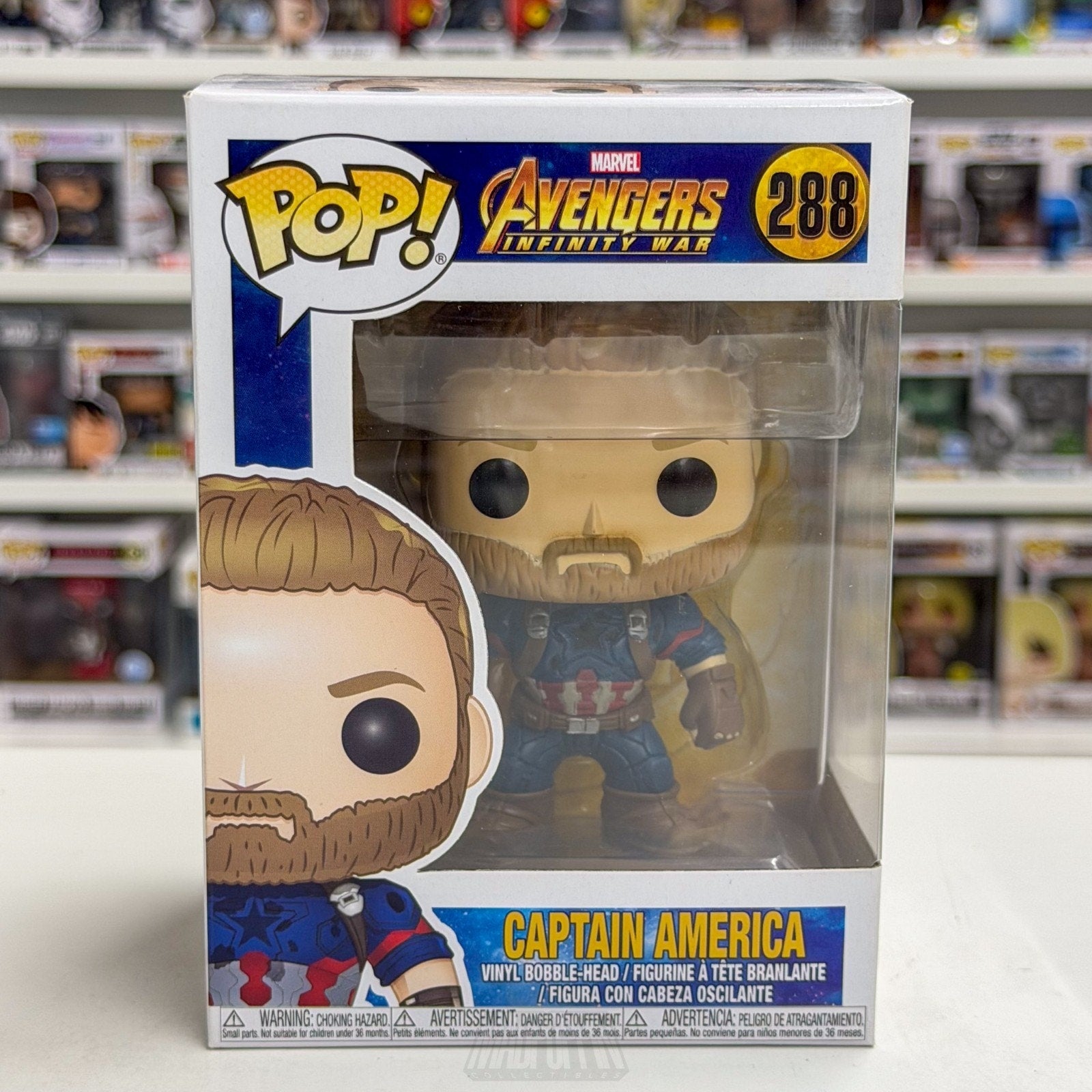 Funko Pop Marvel Avengers Infinity War Captain America Unmasked 288 Vinyl Figure