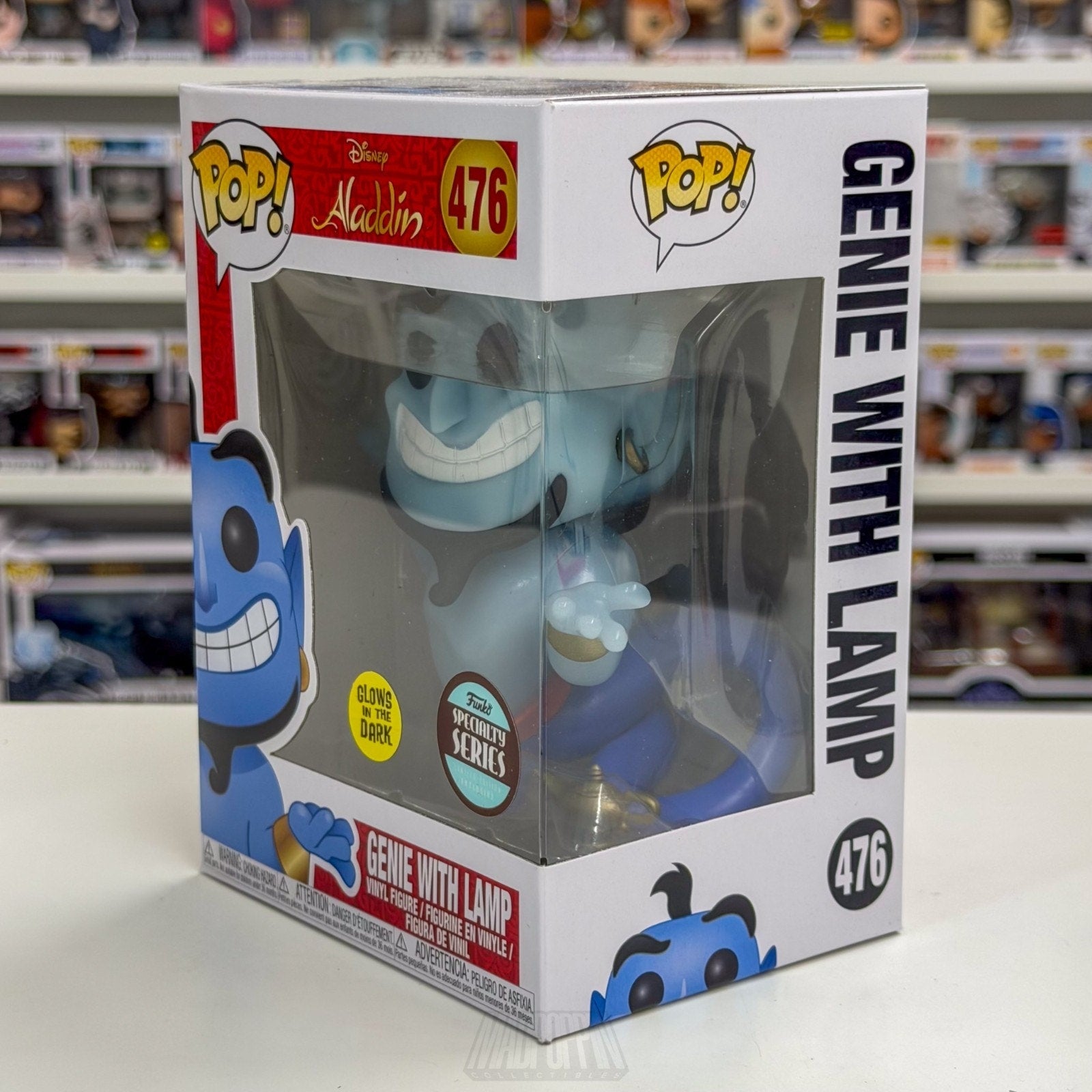 Funko Pop Disney Aladdin Genie w/Lamp Glow Specialty Series 476 Toy Vinyl Figure