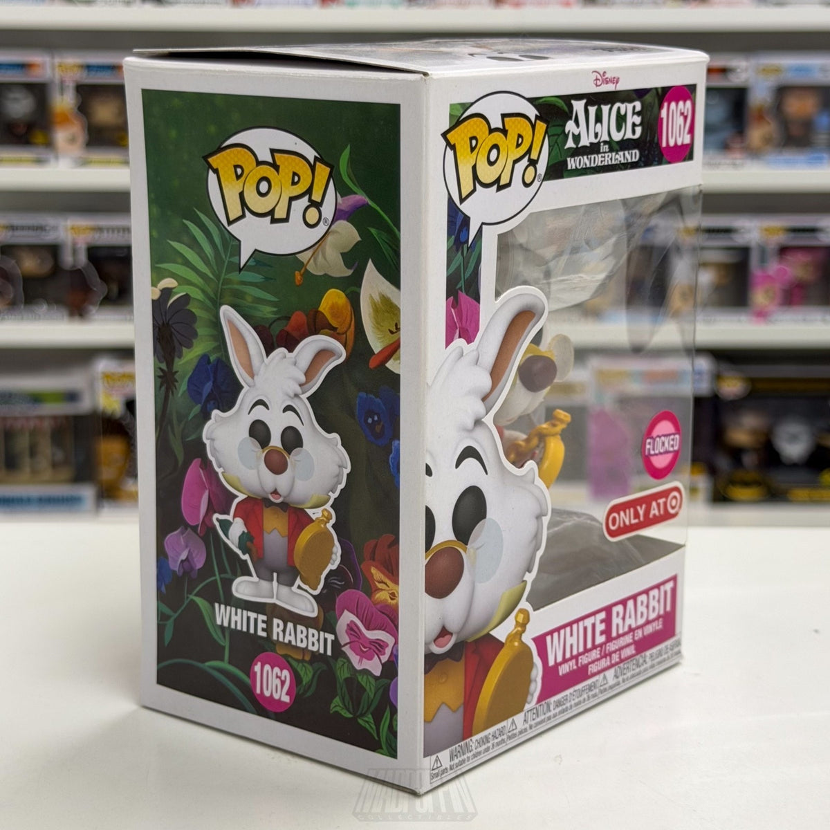 Funko Pop Disney Alice In Wonderland White Rabbit Flocked Target 1062 Toy Figure