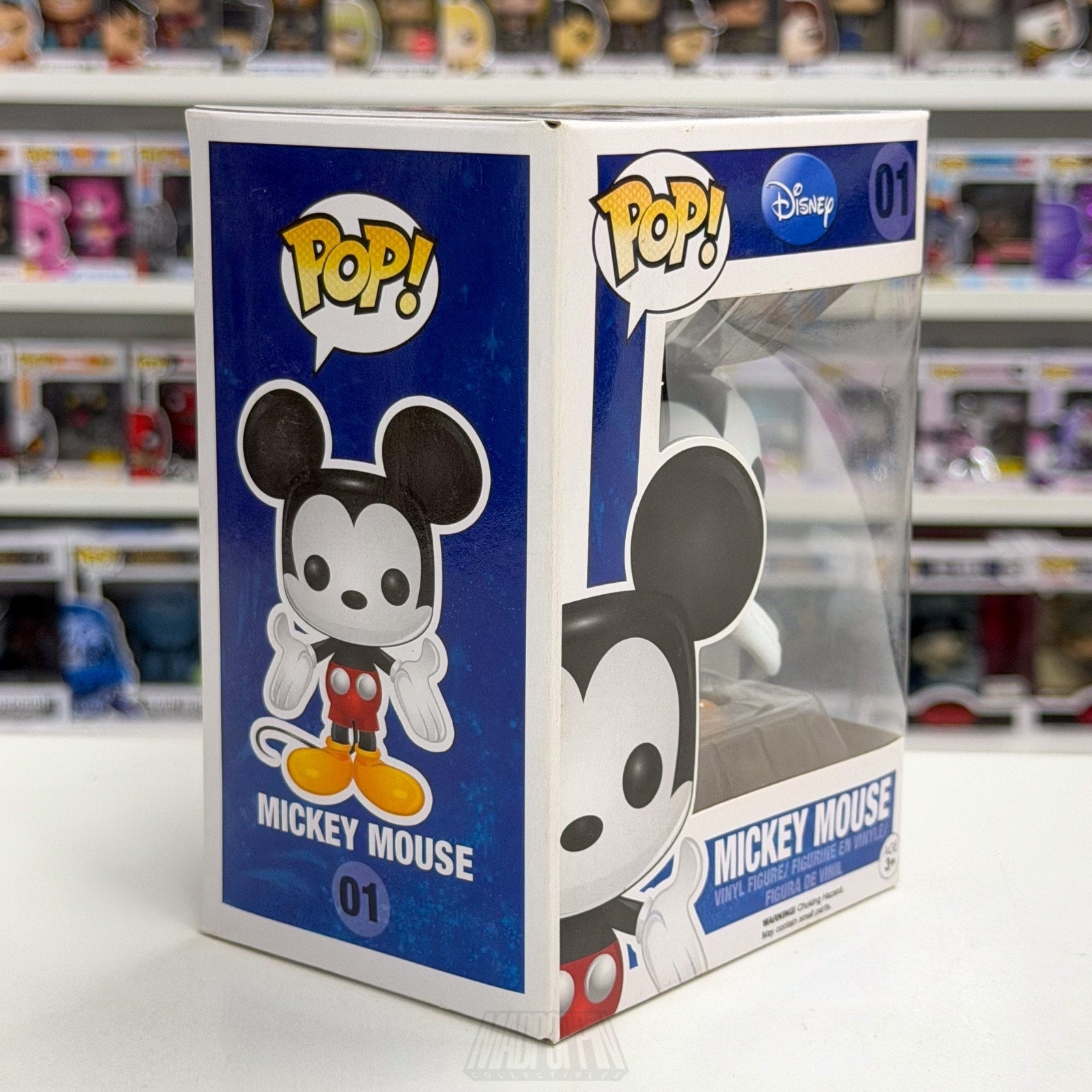 Funko Pop Disney Mickey Mouse OG Blue Logo Box 01 Mascot Icon Toy Vinyl Figure
