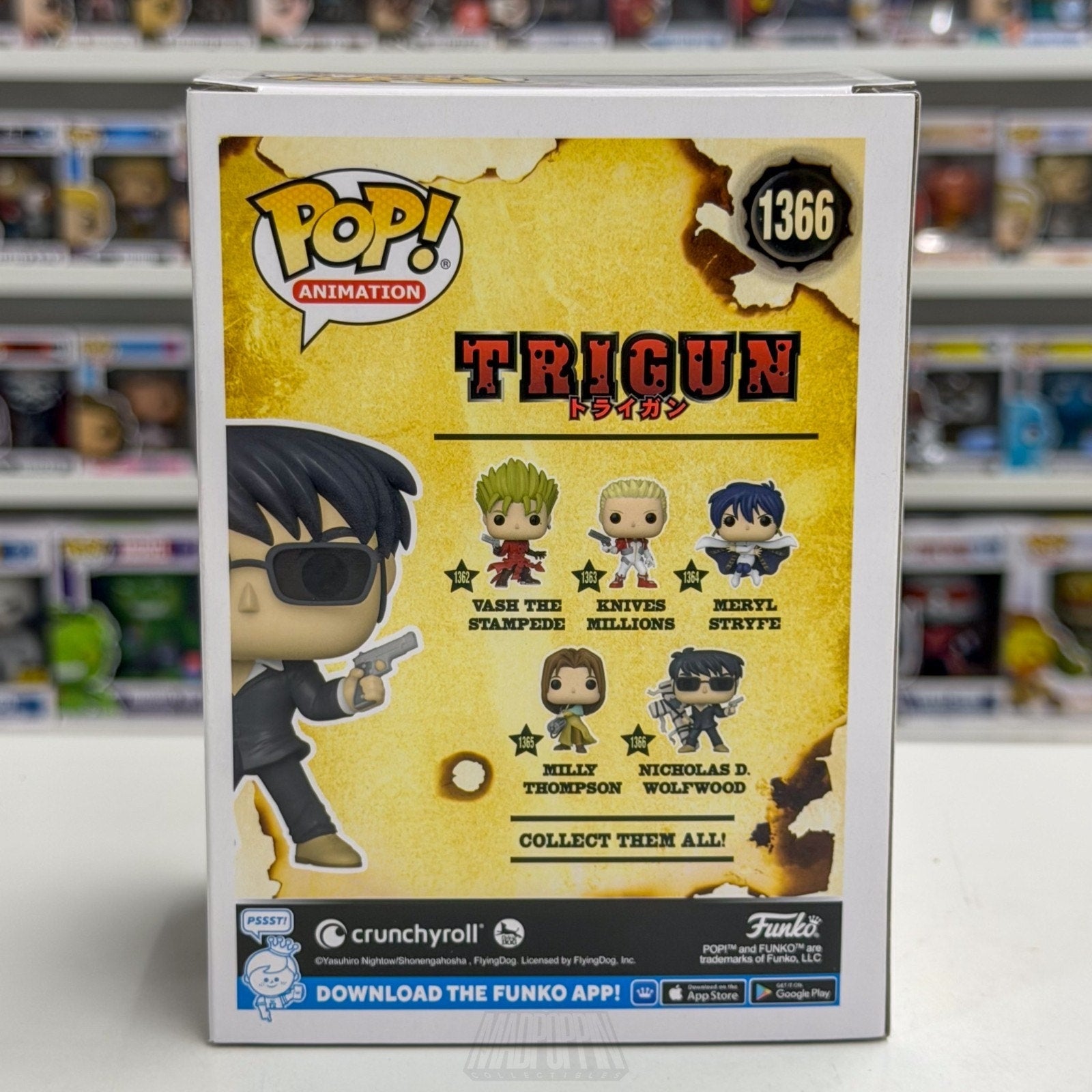 Funko Pop Anime Trigun Nicholas D Wolfwood 1366 Japanese Manga Toy Vinyl Figure