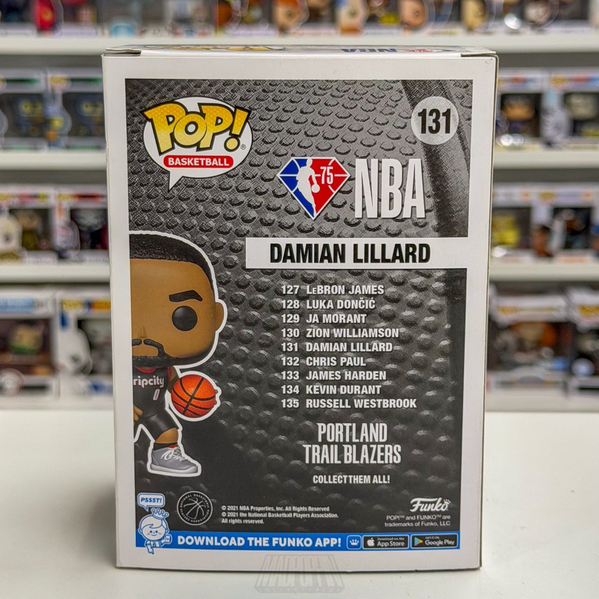 Funko Pop NBA Basketball Portland Trail Blazers Damian Lillard 131 Vinyl Figure