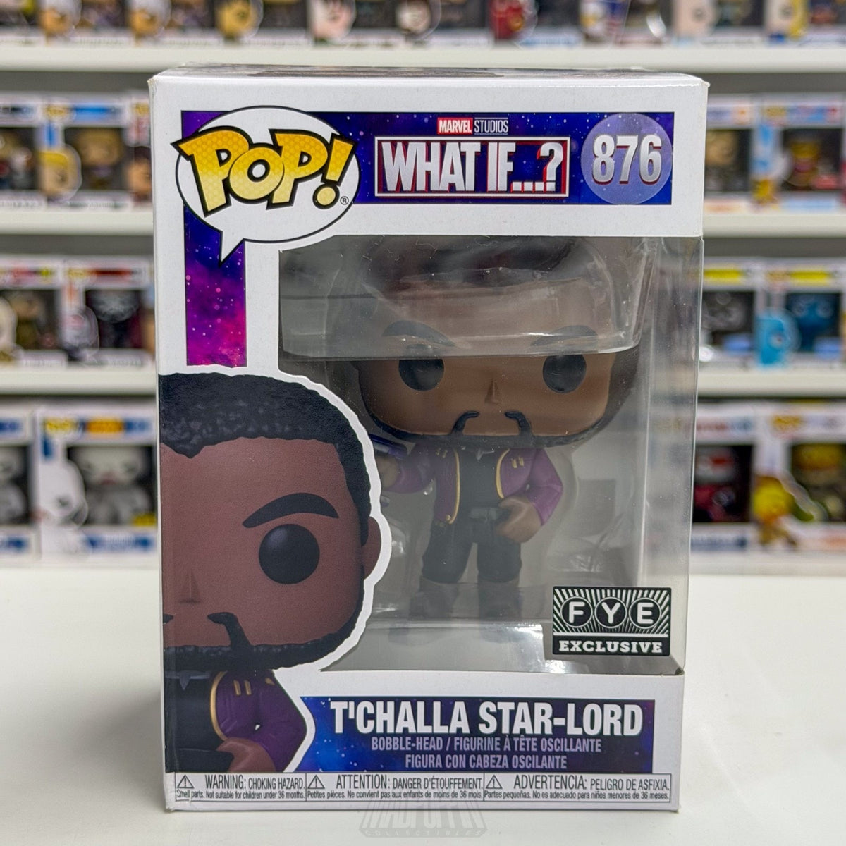Funko Pop Marvel What If T'Challa Star-Lord FYE 876 Ravagers Wakanda Toy Figure