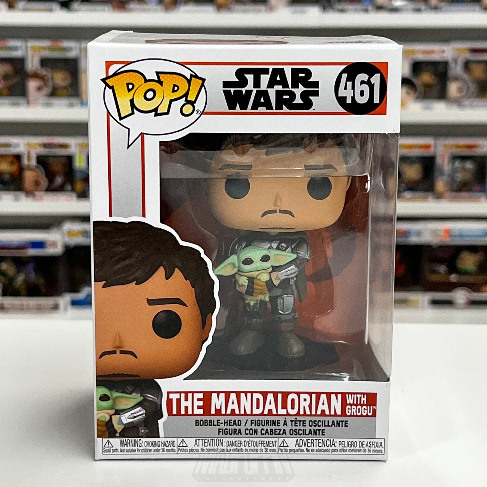 Funko Pop Star Wars The Mandalorian with Grogu 461 Bounty Hunter Vinyl Figure