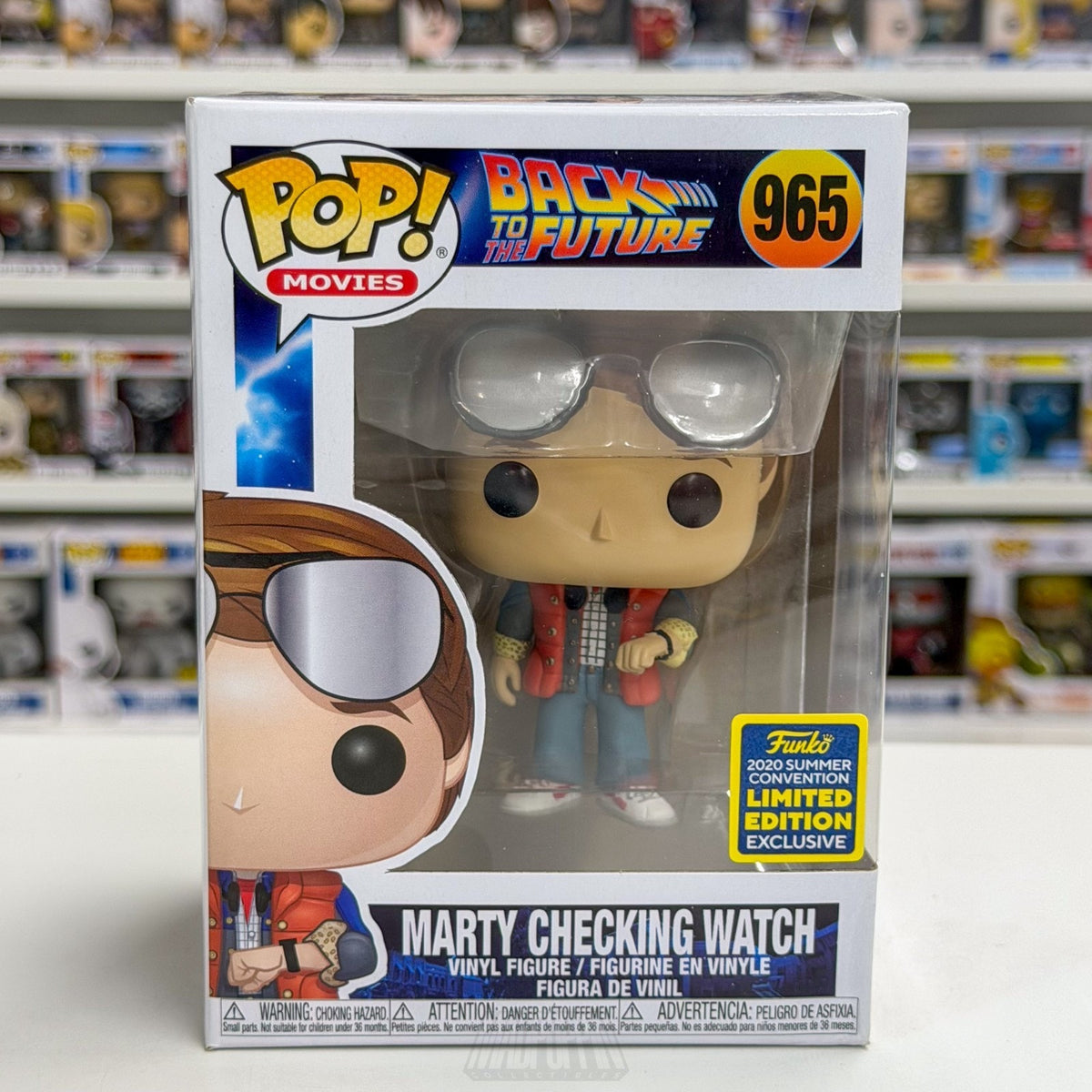 Funko Pop Movies Back to the Future Marty Checking Watch SDCC 965 Vinyl Figure