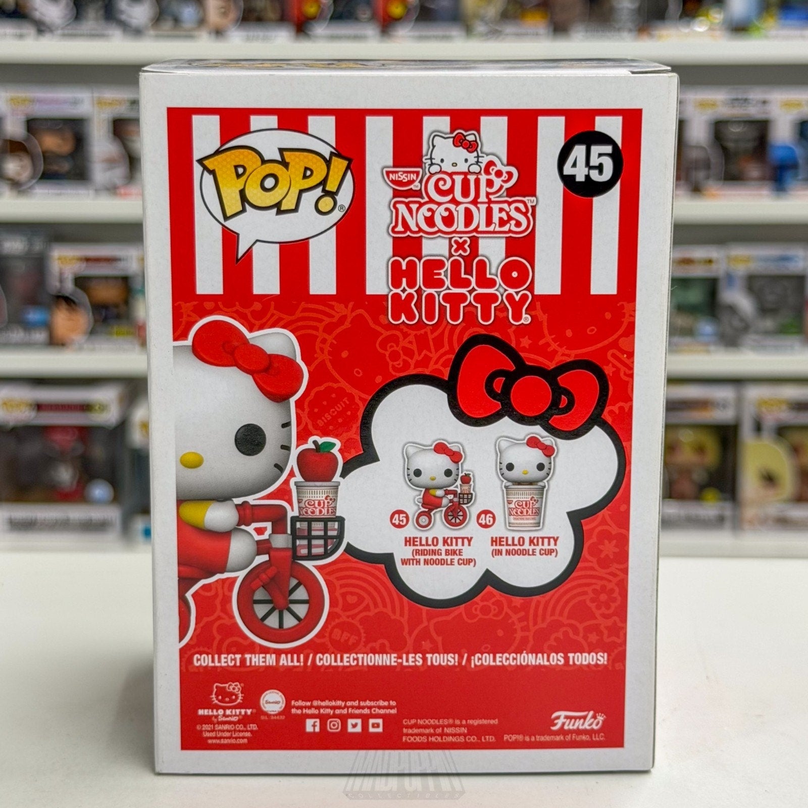 Funko Pop Sanrio Hello Kitty Riding Bike w/Noodles 45 Kawaii Cute Vinyl Figure