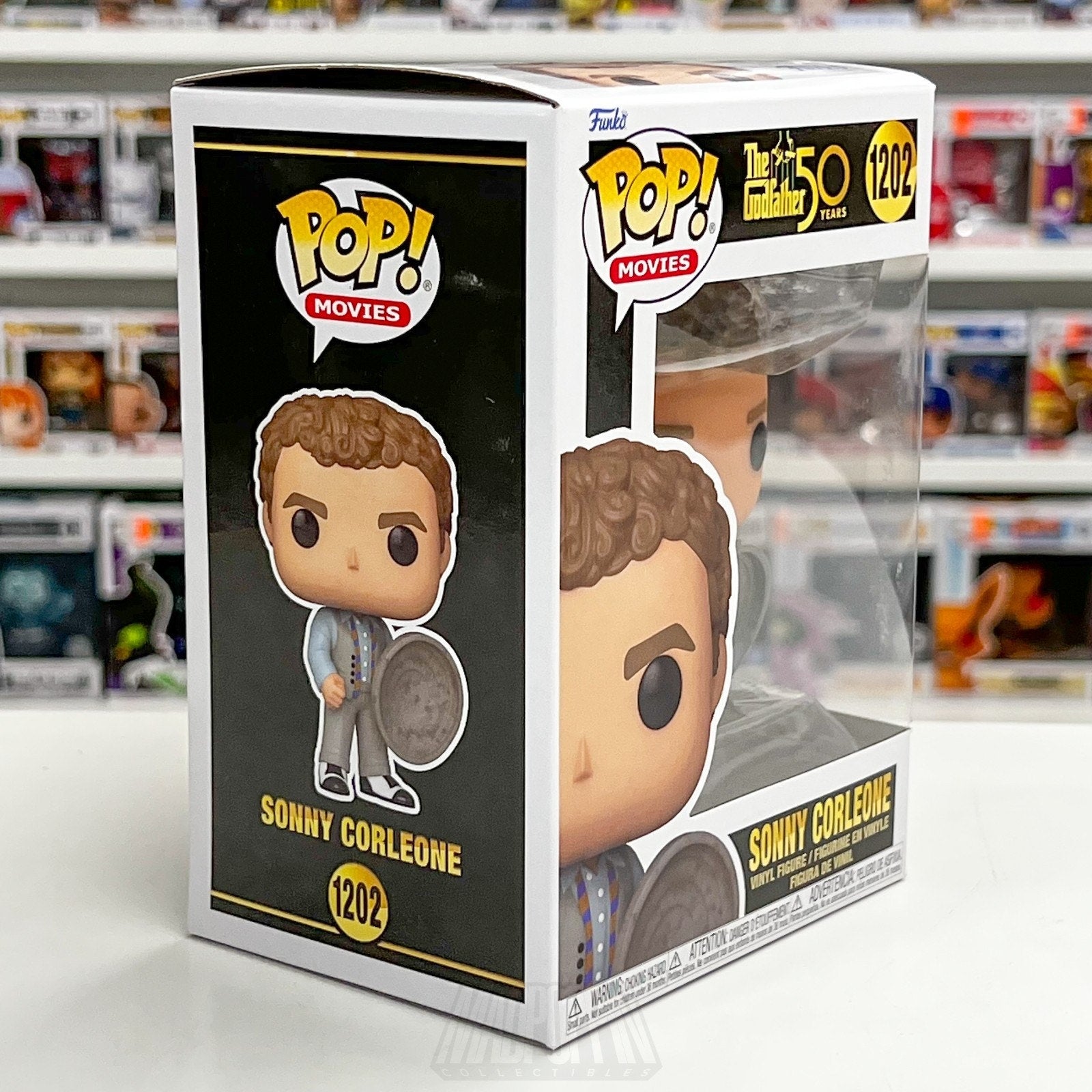 Funko Pop Movies Godfather 50 Years Sonny Corleone 1202 w/Trash Can Lid Vinyl
